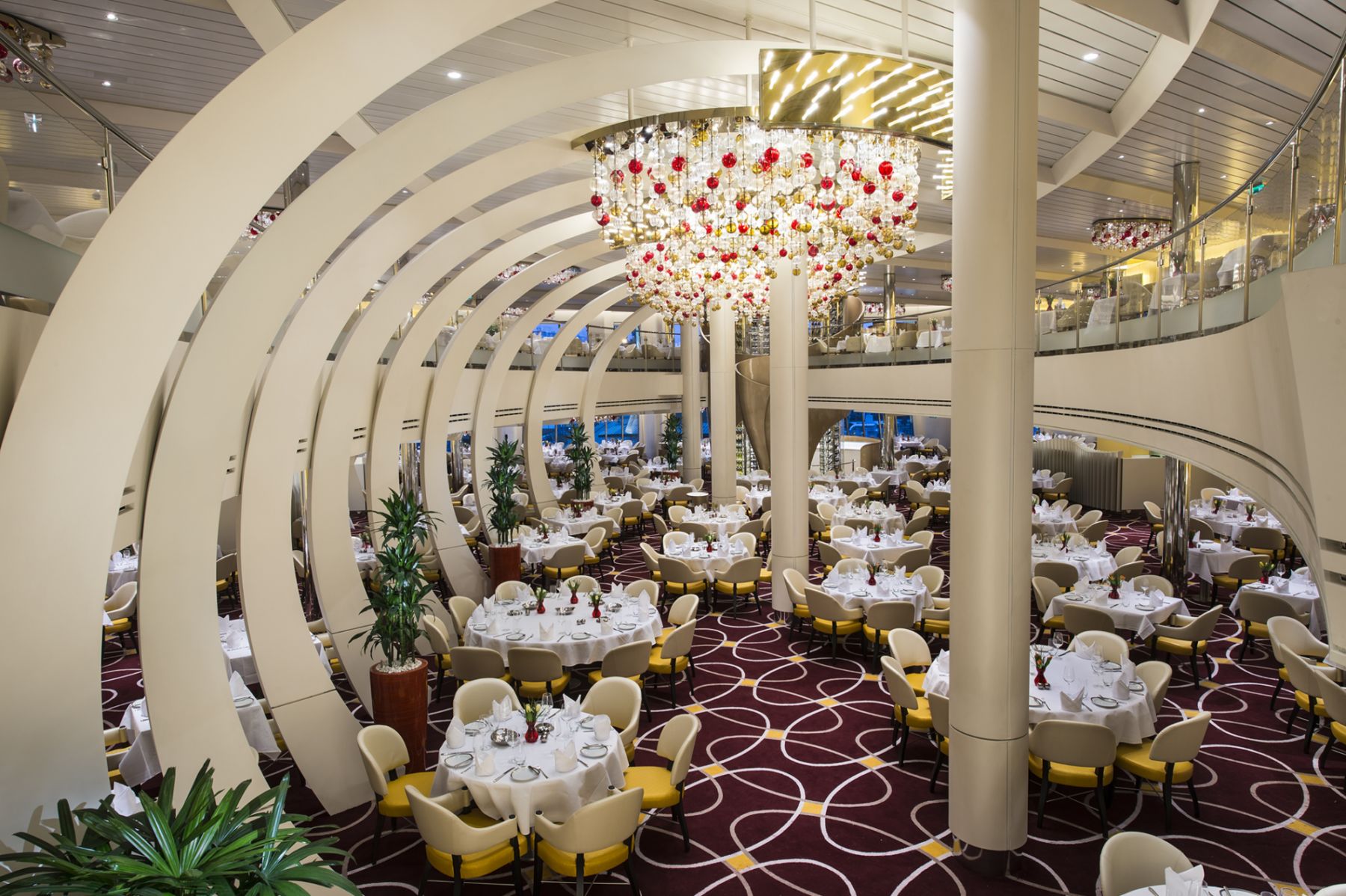 The Dining Room -  Deck 2 & 3 AftKoningsdam - Holland America Line