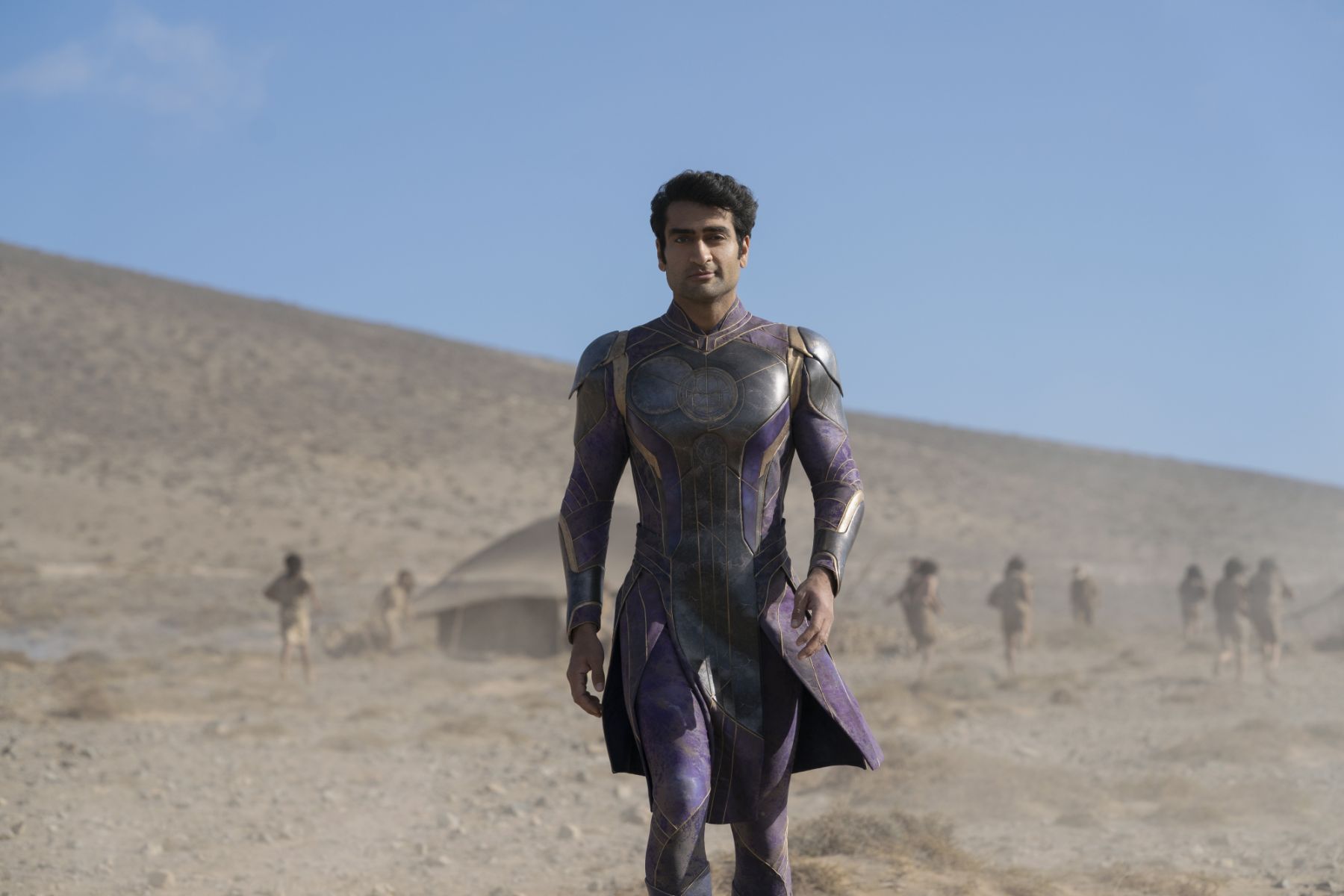 Kingo (Kumail Nanjiani) in Marvel Studios' ETERNALS. Photo by Sophie Mutevelian. ©Marvel Studios 2021. All Rights Reserved.