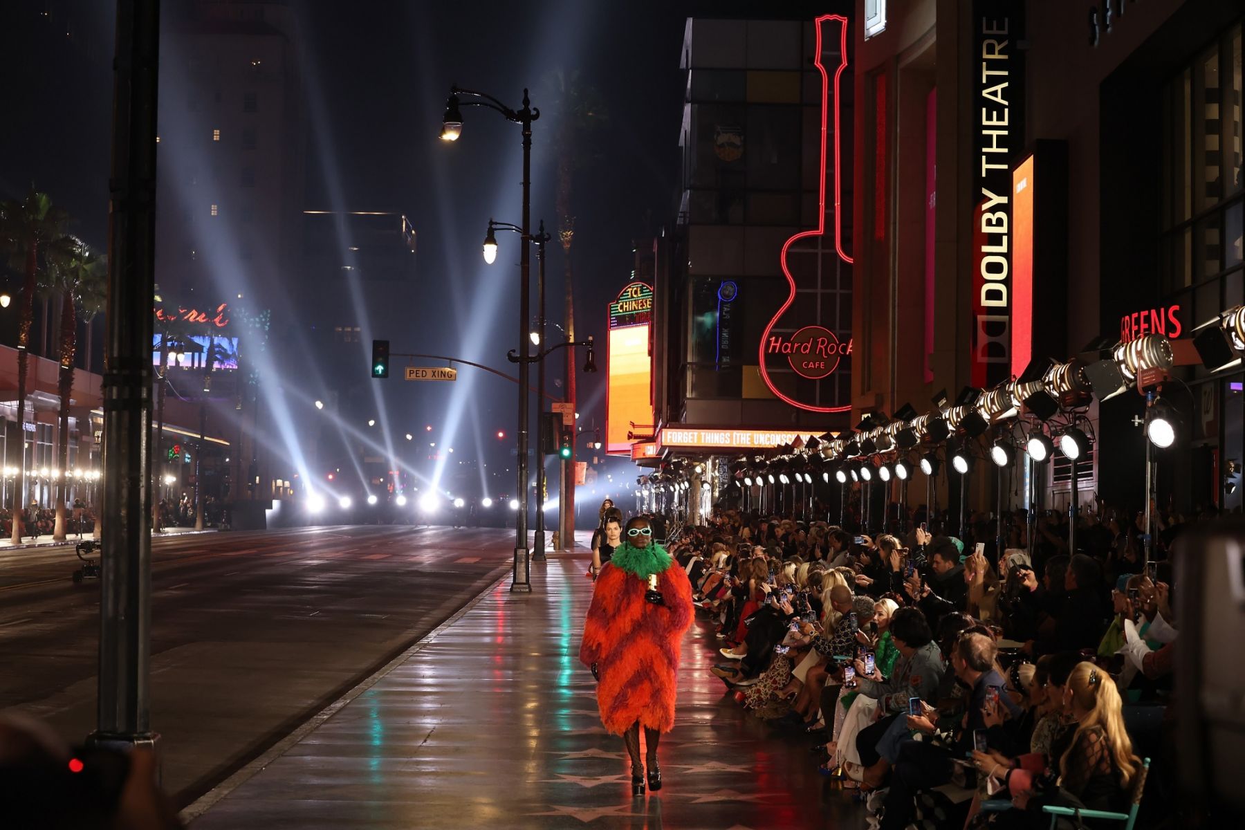 HOLLYWOOD, CALIFORNIA - NOVEMBER 02: Jodie Turner-Smith walks the runway at the 2021 Gucci Love Parade down Hollywood Boulevard on November 02, 2021 in Hollywood, California. (Photo by Taylor Hill/WireImage)