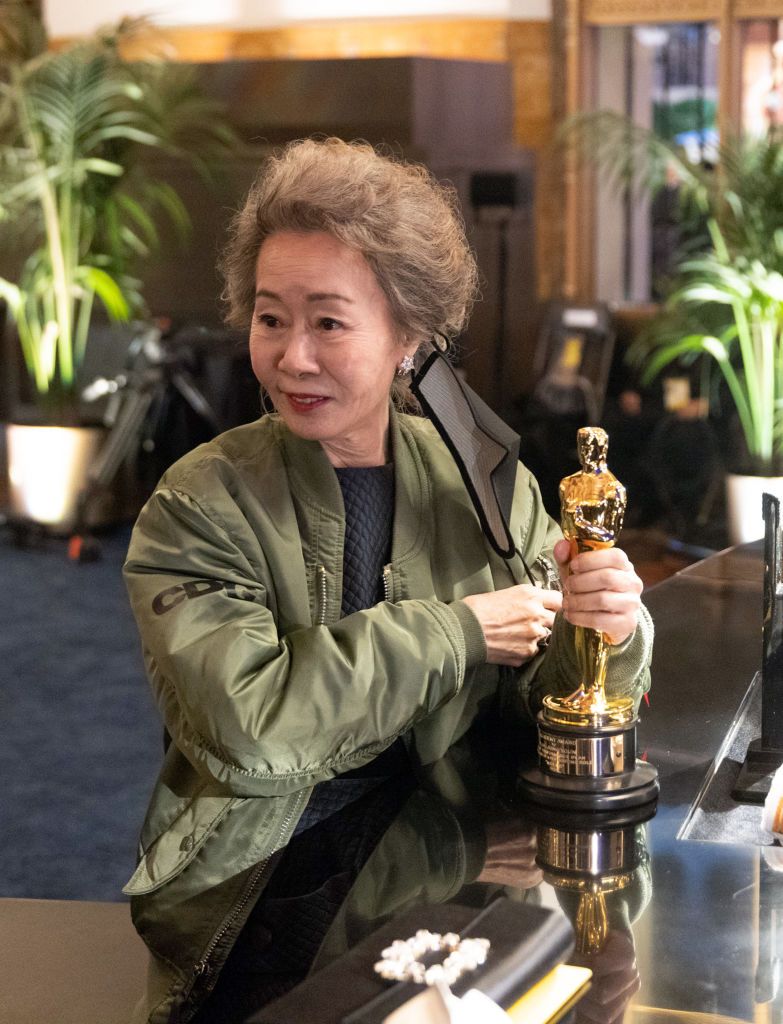LOS ANGELES, CALIFORNIA â APRIL 25: (EDITORIAL USE ONLY) In this handout photo provided by A.M.P.A.S., Yuh-Jung Youn attends the 93rd Annual Academy Awards at Union Station on April 25, 2021 in Los Angeles, California. (Photo by Matt Sayles/A.M.P.A.S. via Getty Images)
