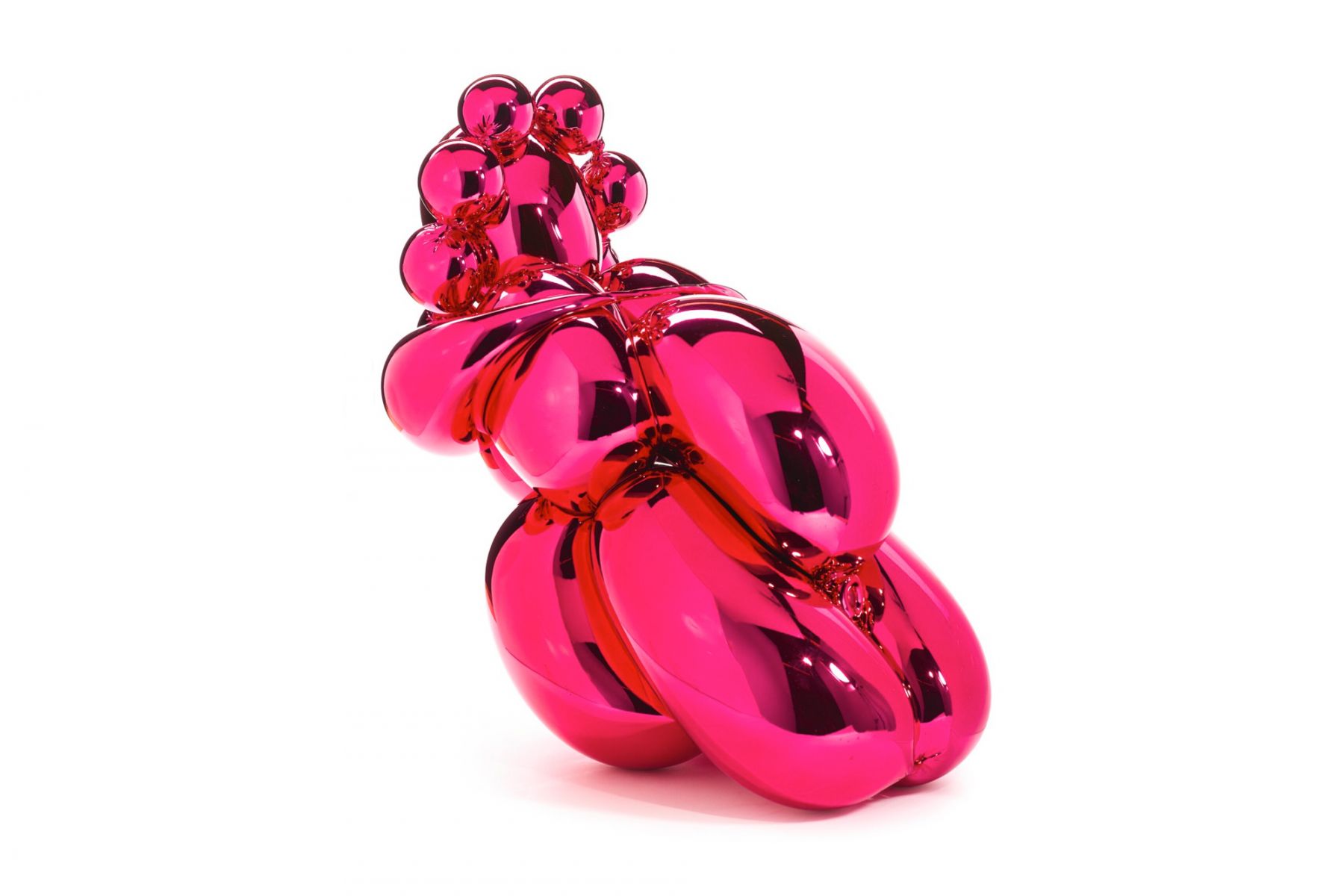 A neon pink sculpture by American artist Jeff Koons (Image: Sotheby's)