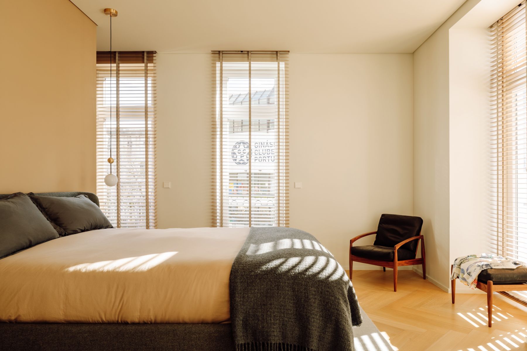 The master bedroom is designed to provide a restful respite
