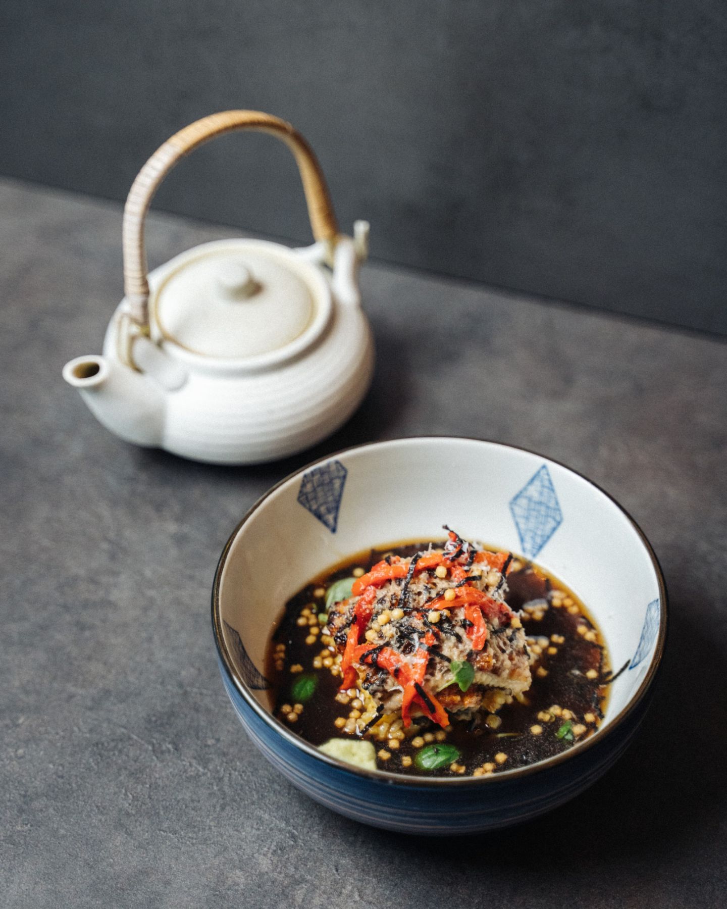 Chef Ramsey's Japanese Unagi Hitsumabushi with Parmesan Cheese and Roasted Bell Pepper
