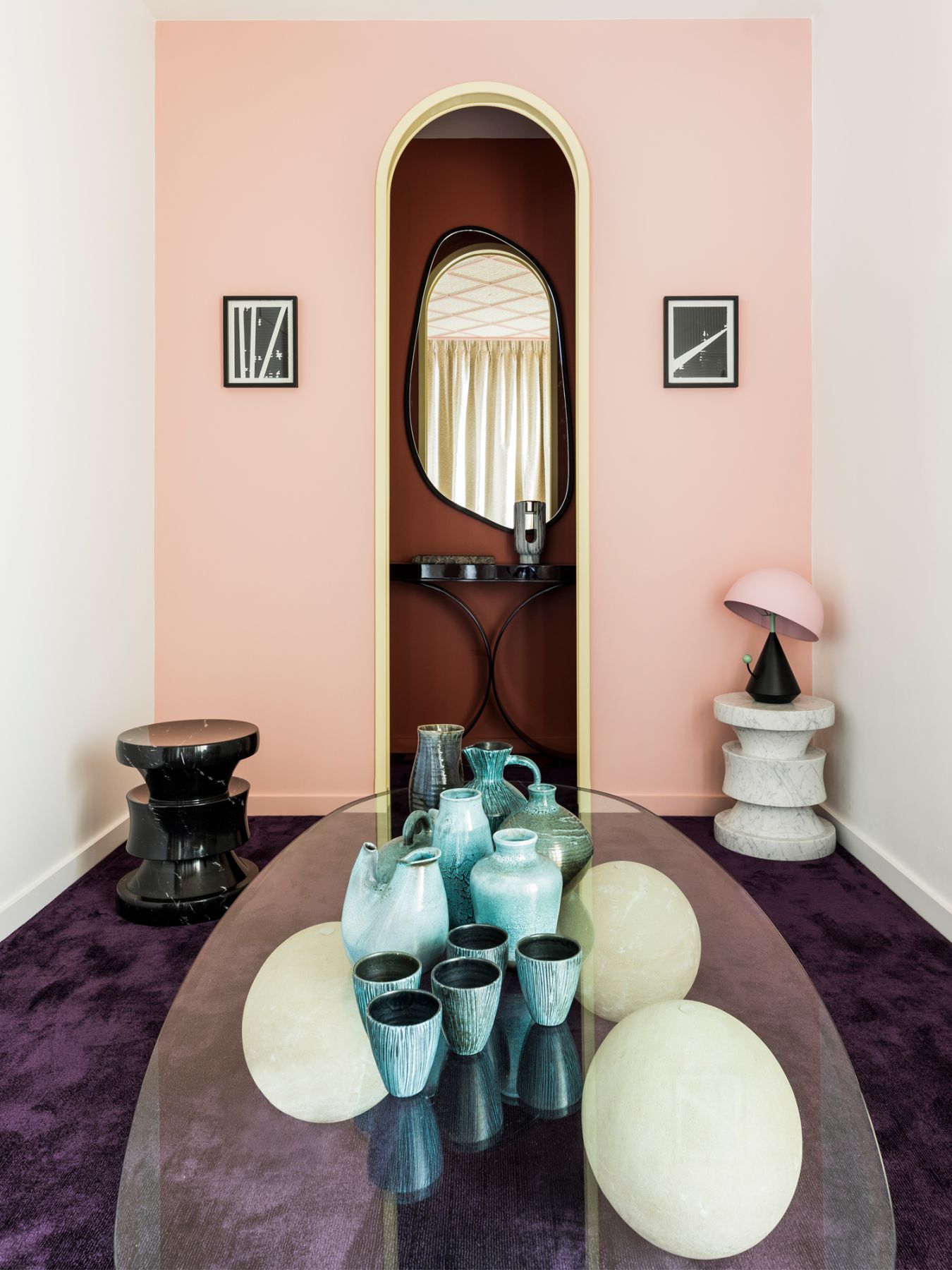 The showroom boasts the studio's colourful collection of works (Photographed by Romain Ricard)