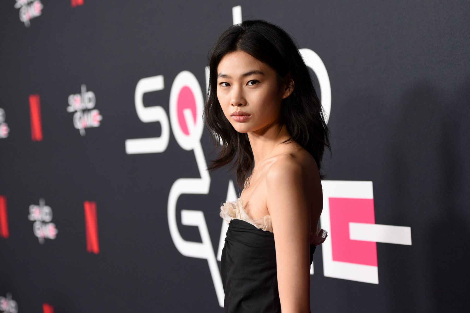 HOLLYWOOD, CALIFORNIA - NOVEMBER 08: HoYeon Jung attends the "Squid Game" Guild Screening at NeueHouse Los Angeles on November 08, 2021 in Hollywood, California. (Photo by Vivien Killilea/Getty Images for Netflix)