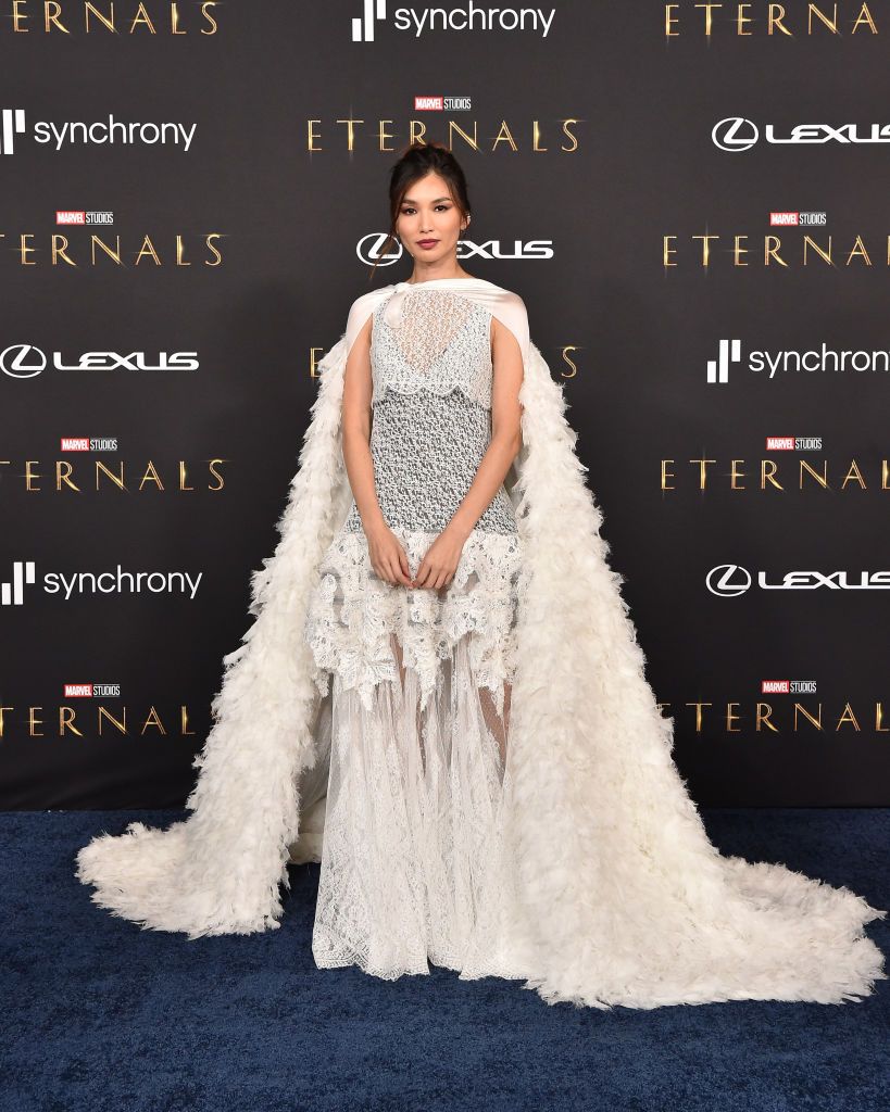 LOS ANGELES, CALIFORNIA - OCTOBER 18: Gemma Chan attends the Los Angeles Premiere of Marvel Studios' "Eternals" on October 18, 2021 in Los Angeles, California. (Photo by Axelle/Bauer-Griffin/FilmMagic)