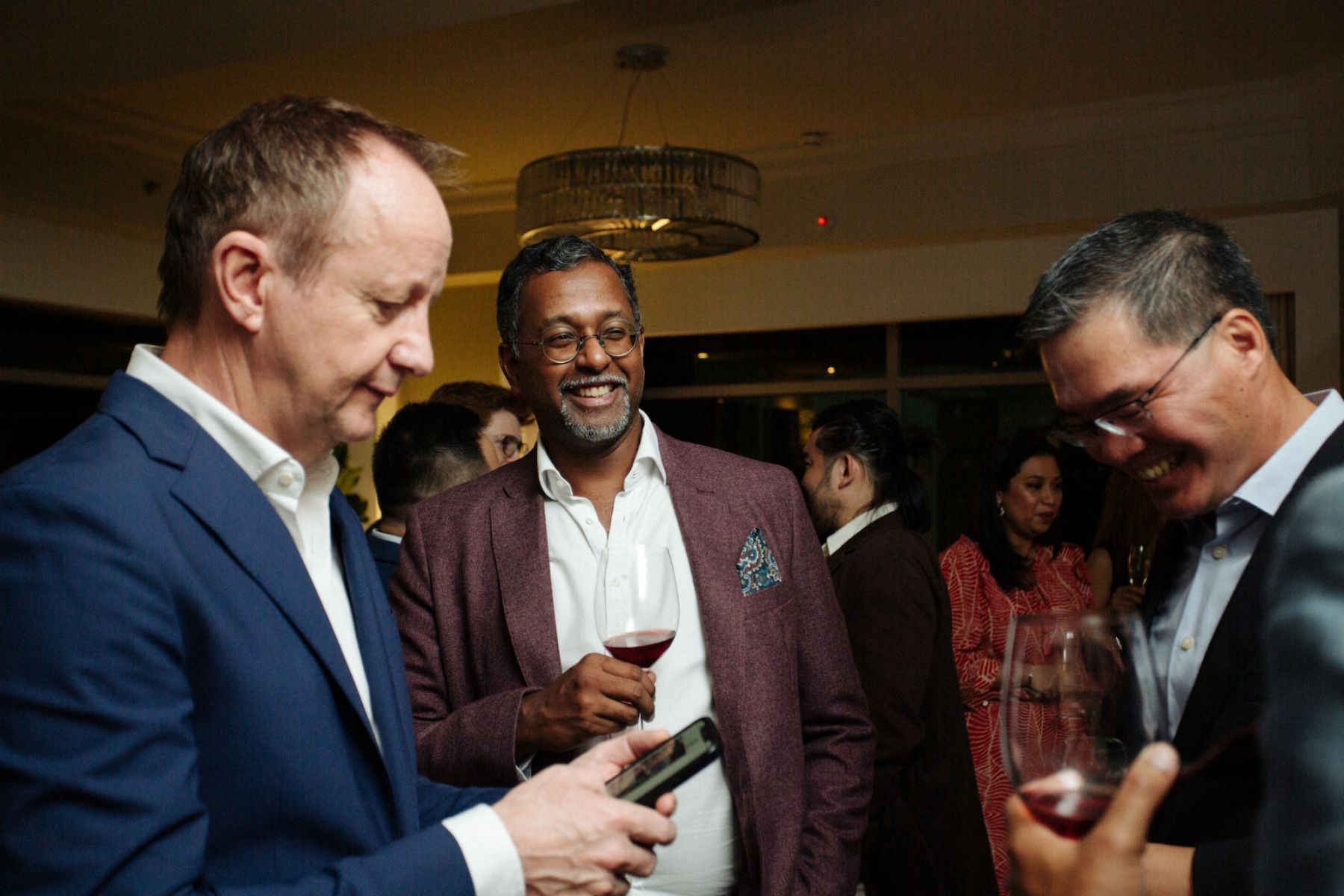 Hans de Visser, Shan Kamahl Mohammad, and Rudy Ng