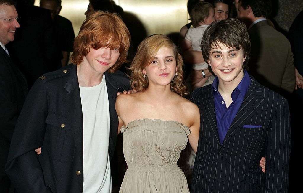 Rupert Grint, Emma Watson and Daniel Radcliffe during Harry Potter and the Prisoner of Azkaban New York Premiere - Arrivals at Radio City Music Hall in New York City, New York, United States. (Photo by Jim Spellman/WireImage)