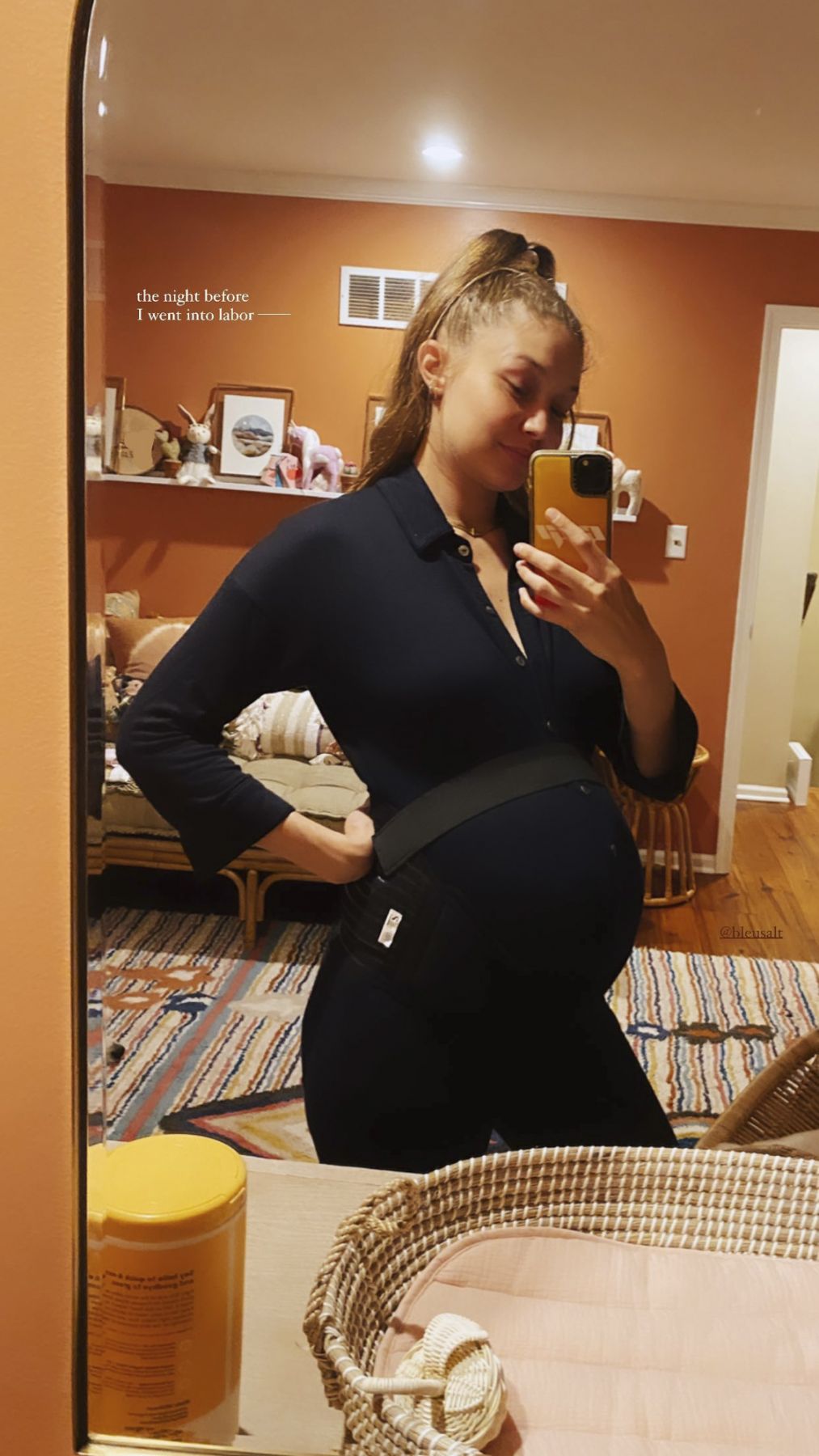 Gigi Hadid designed a cosy orange haven for her newborn (Image: Gigi Hadid/@gighadid)