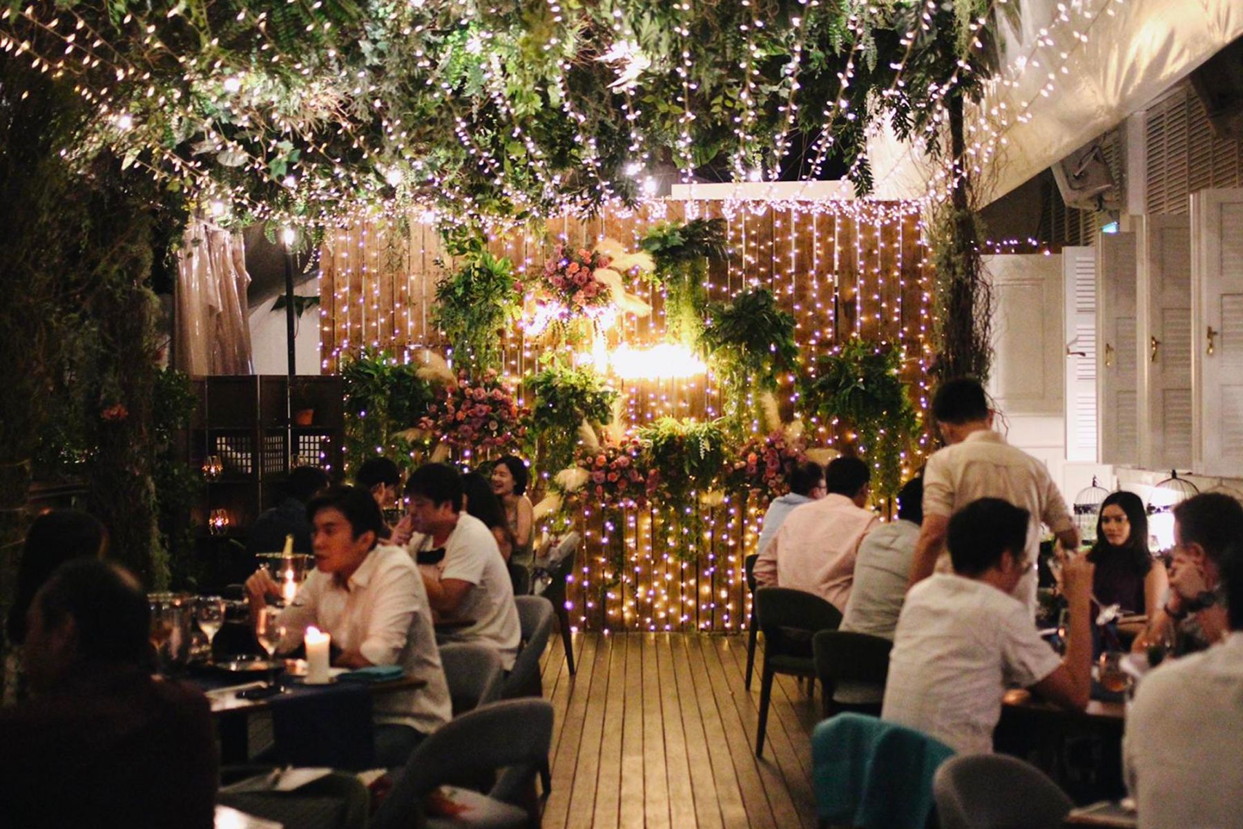The outdoor patio is perfect for romantic date nights (Image: Botanico At The Garage)