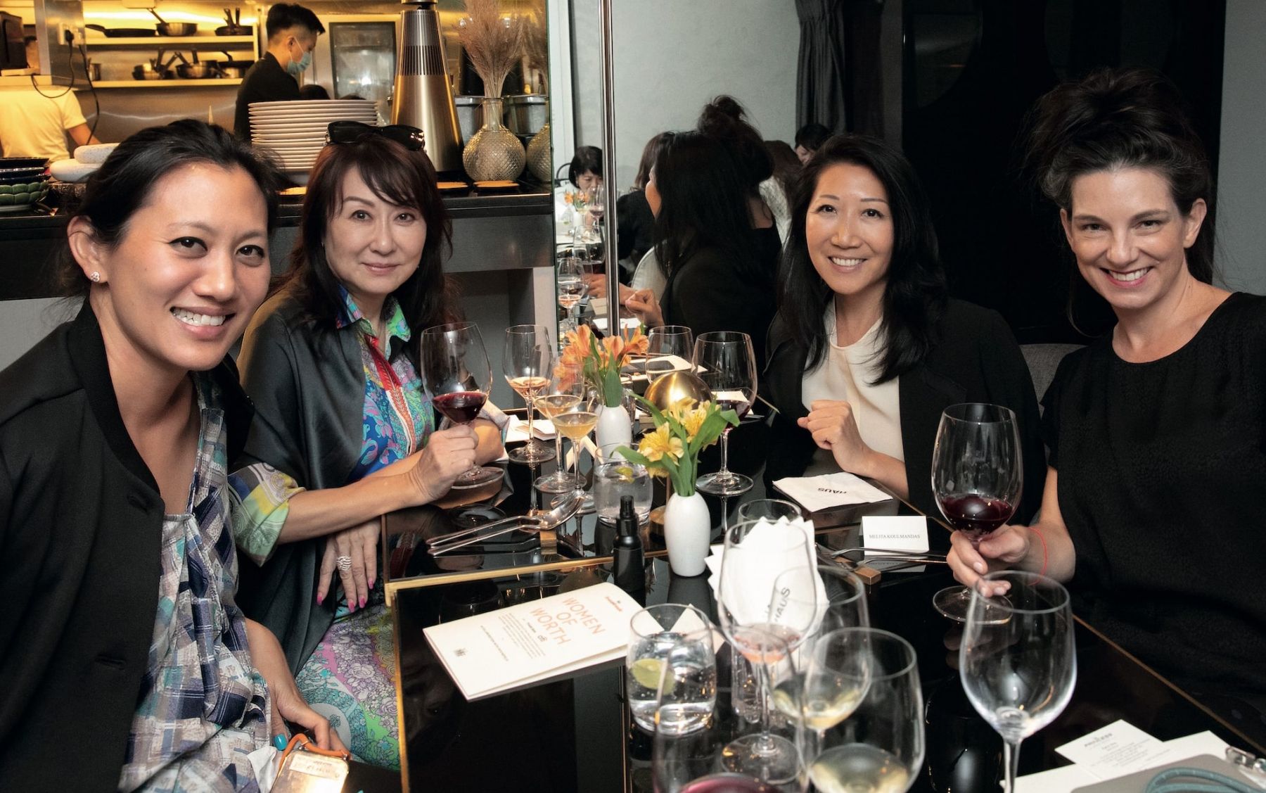 Marisa Yiu, Karin Hoo, Sarah Fung and Melita Koulmandas at a dinner hosted by Front & Female and Citi Private Bank