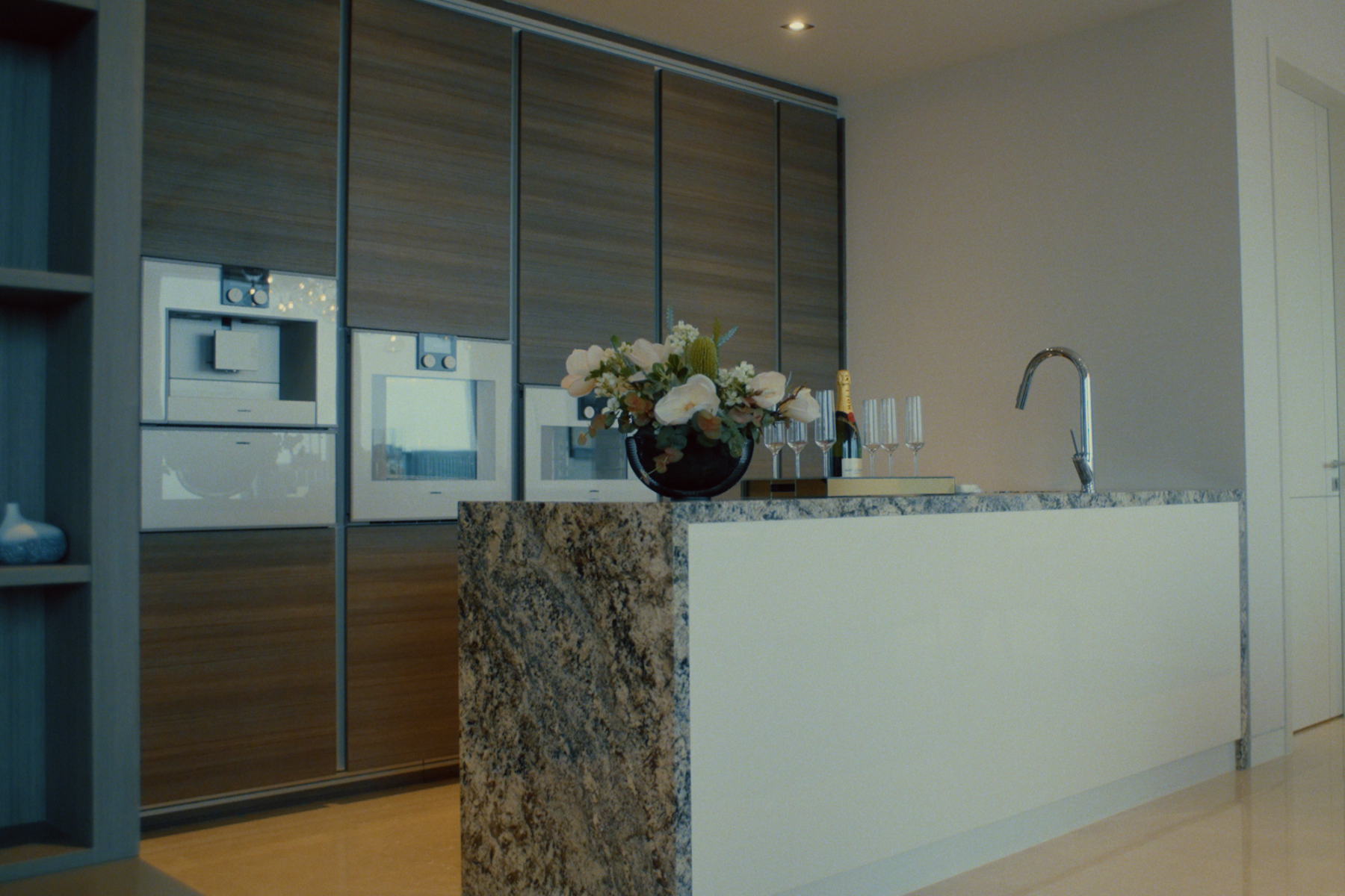 A view of the Gaggenau appliances fitted in a kitchen at Wallich Residences by GuocoLand