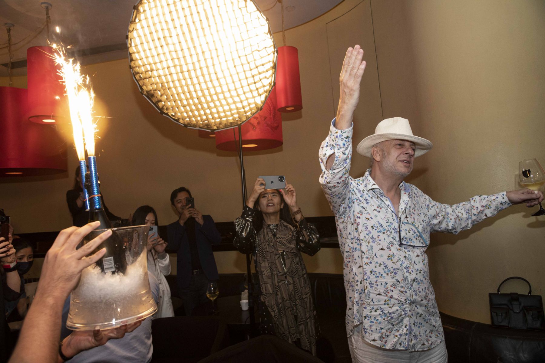 Andrew Bull, aka DJ El Toro, celebrated his birthday with a bottle of Dom Pérignon