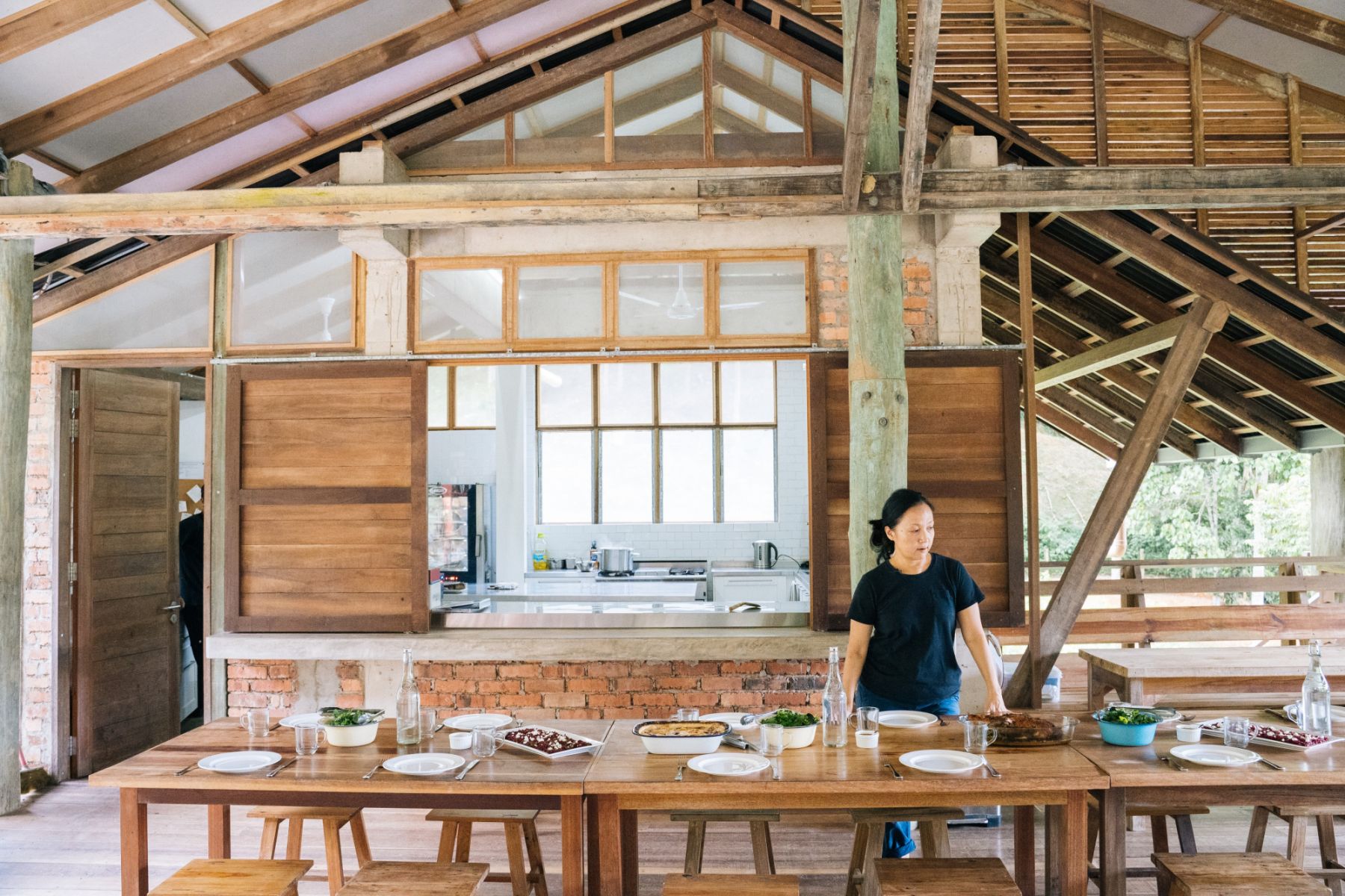 Part of the dining area at A Little Farm On The Hill