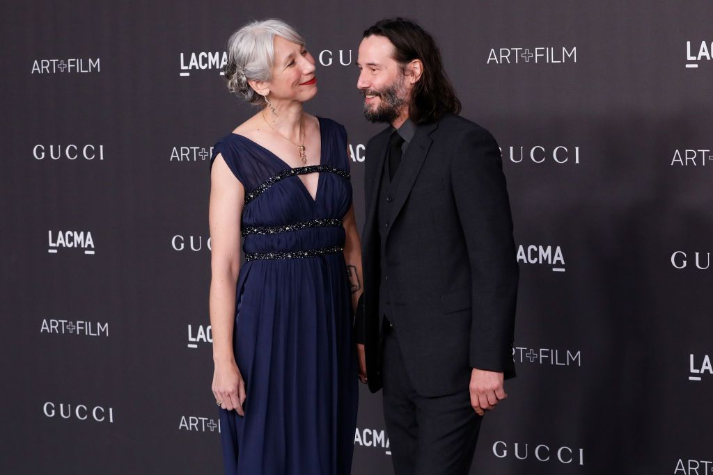 Alexandra Grant and Keanu Reeves attend the 2019 LACMA Art + Film Gala at LACMA on November 02, 2019 in Los Angeles, California. (Photo by Taylor Hill/Getty Images)