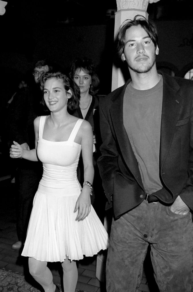 HOLLYWOOD, CA - MARCH 25: Winona Ryder and Keanu Reeves attend Fourth Annual Independent Spirit Awards on March 25, 1989 at the Hollywood Roosevelt Hotel in Hollywood, California. (Photo by Ron Galella/Ron Galella Collection via Getty Images)