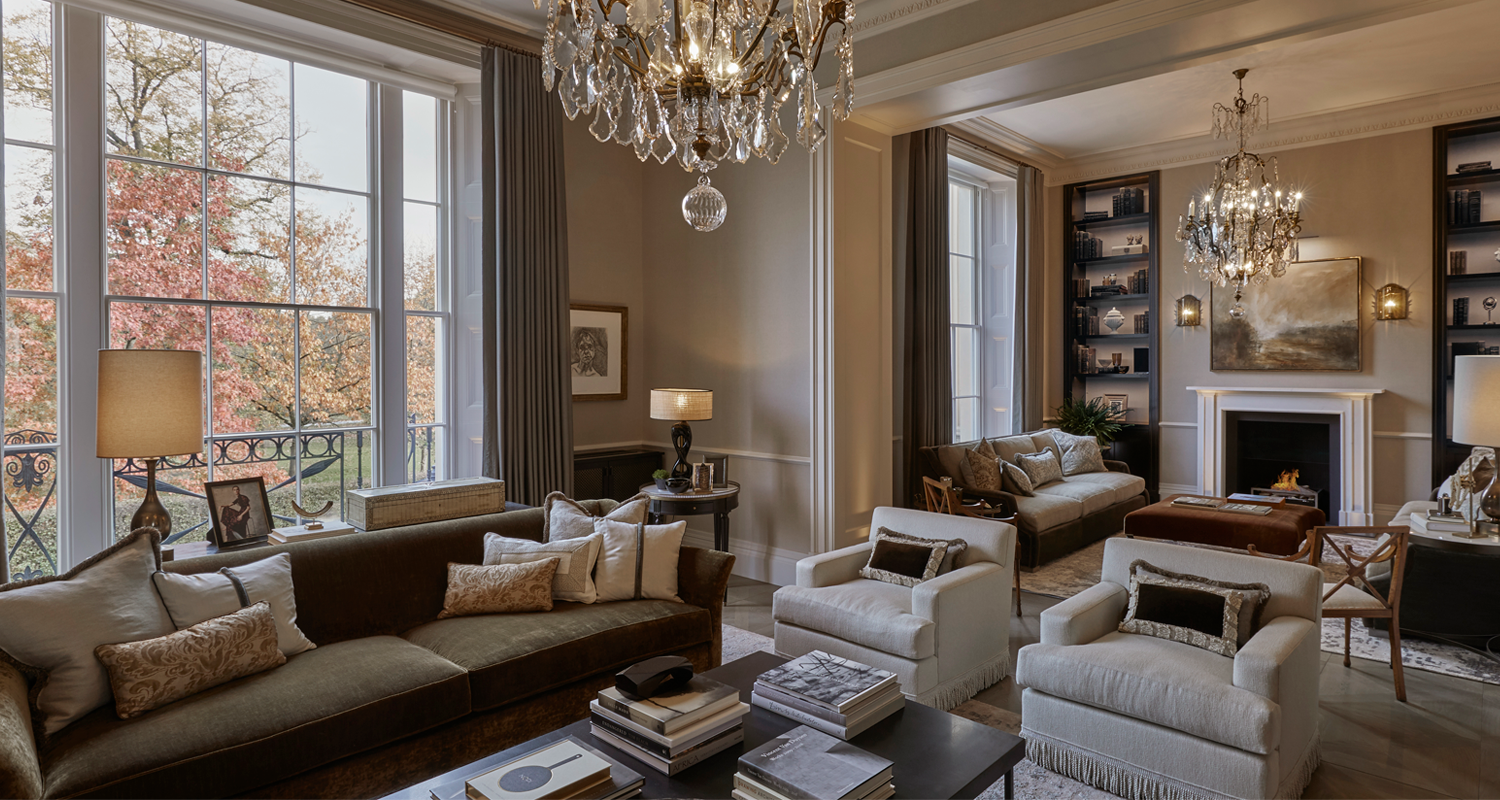 Marrying classic elegance with contemporary lines, Bradley's designs boast a balanced and harmonious feel, as seen in this living room