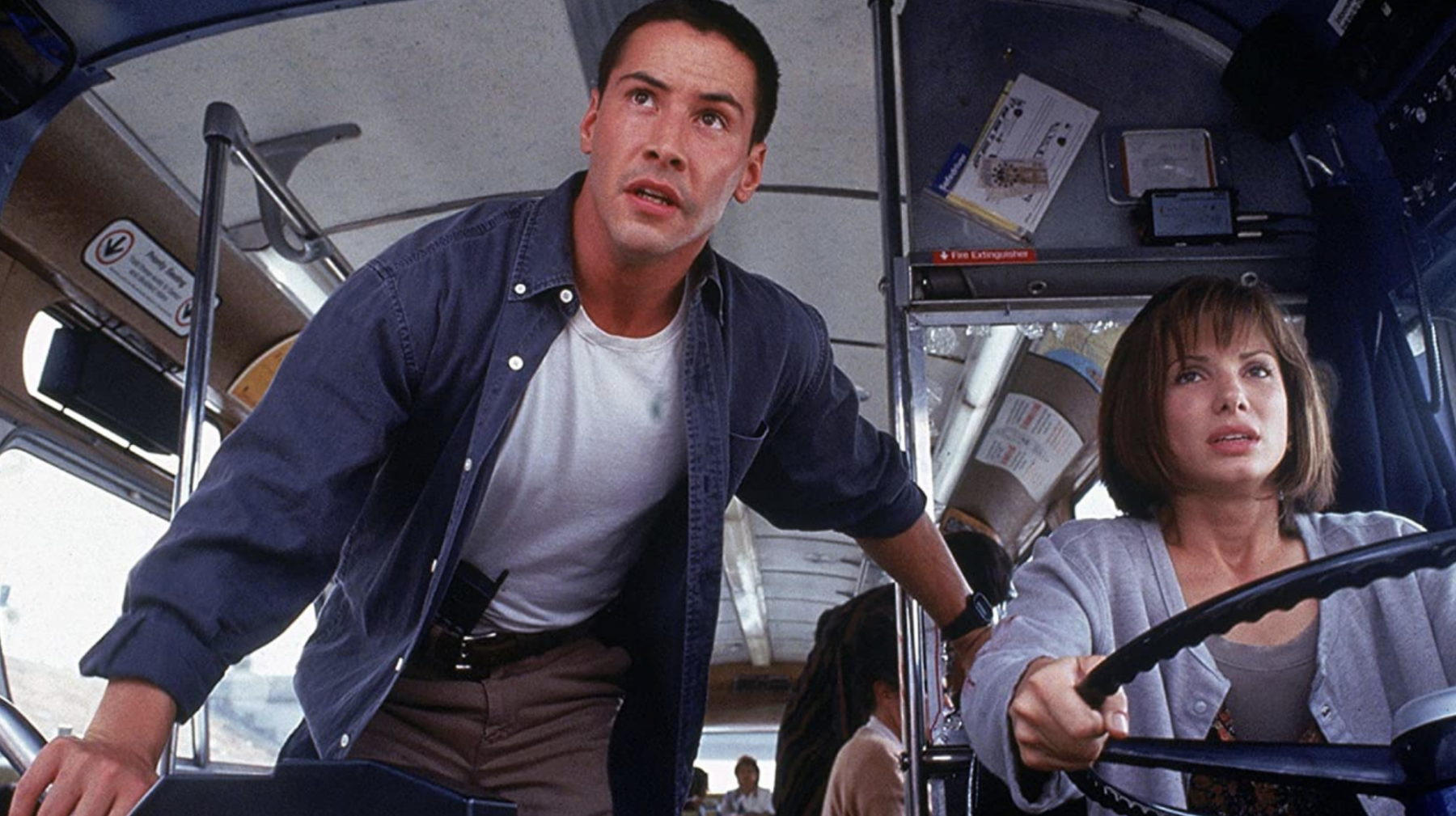 Keanu Reeves and Sandra Bullock