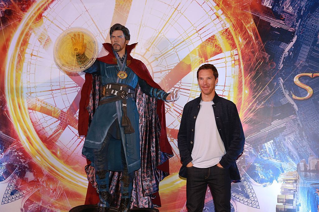 HONGKONG, CHINA - OCTOBER 13: (CHINA MAINLAND OUT)Benedict Cumberbatch,Tilda Swinton and Scott Derrickson promote for Doctor Strange at Ritz Carlton on 13th October, 2016 in Hongkong, China.(Photo by TPG/Getty Images)