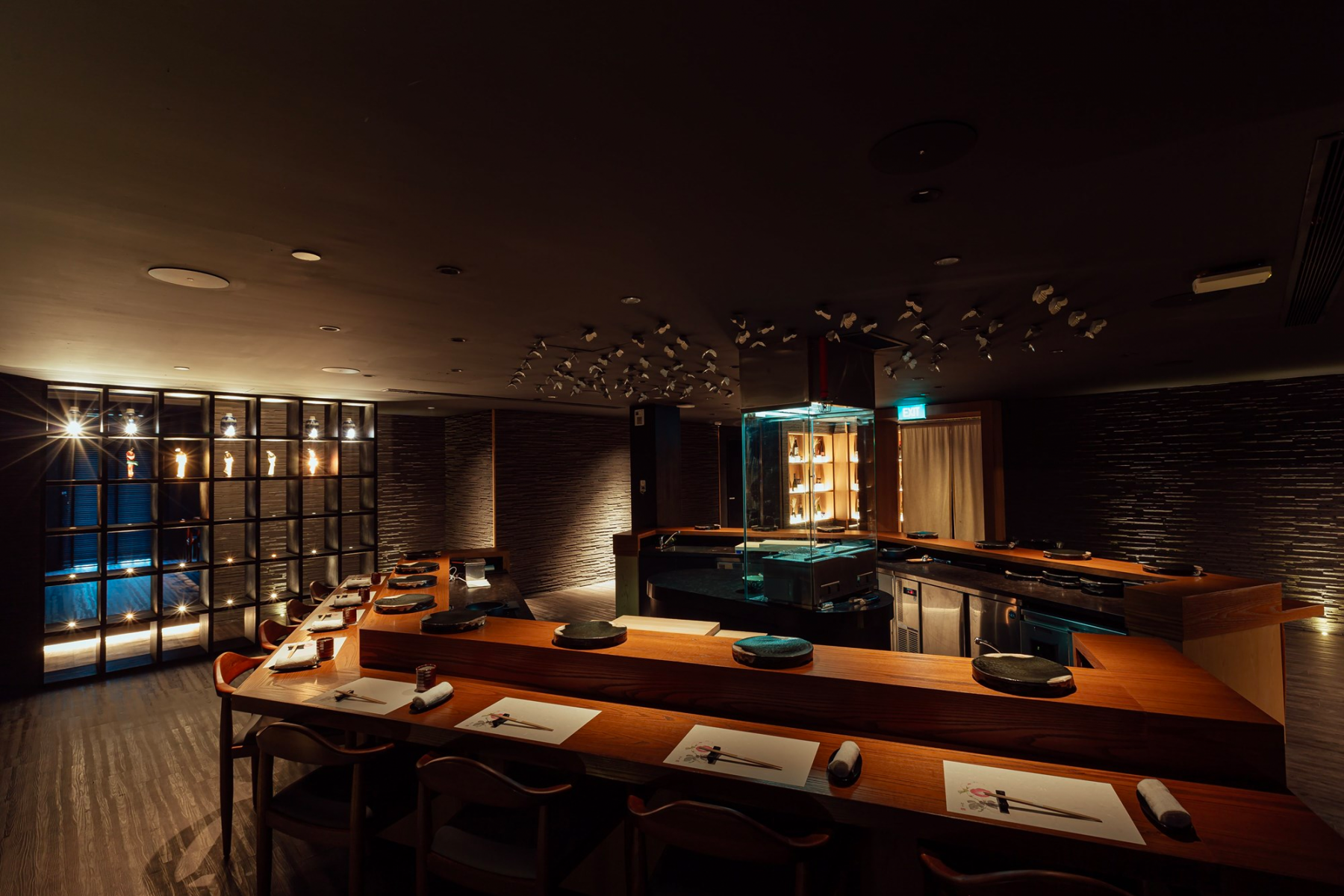 Located in Clarke Quay, Sushi Ichizuke offers a dark and alluring setting for omakase (Image: Sushi Ichizuke)