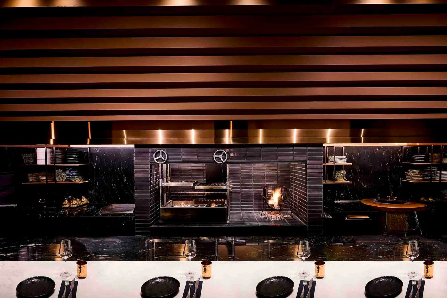 Situated on Tuas Street, Revolver is a sophisticated space for fiery grilled food (Image: Revolver)