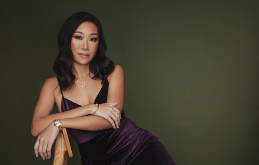 Kimberly Yao in Panthere de Cartier watch, Juste un Clou bracelet, ring and necklace