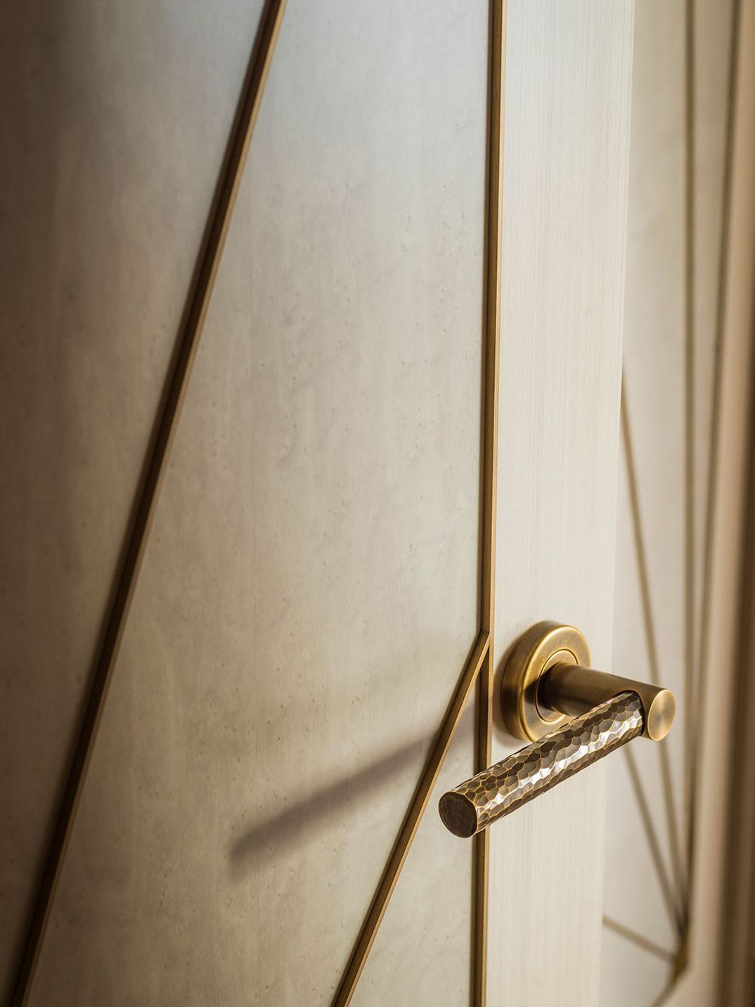 Intricate details can be found throughout the home, including the door handles