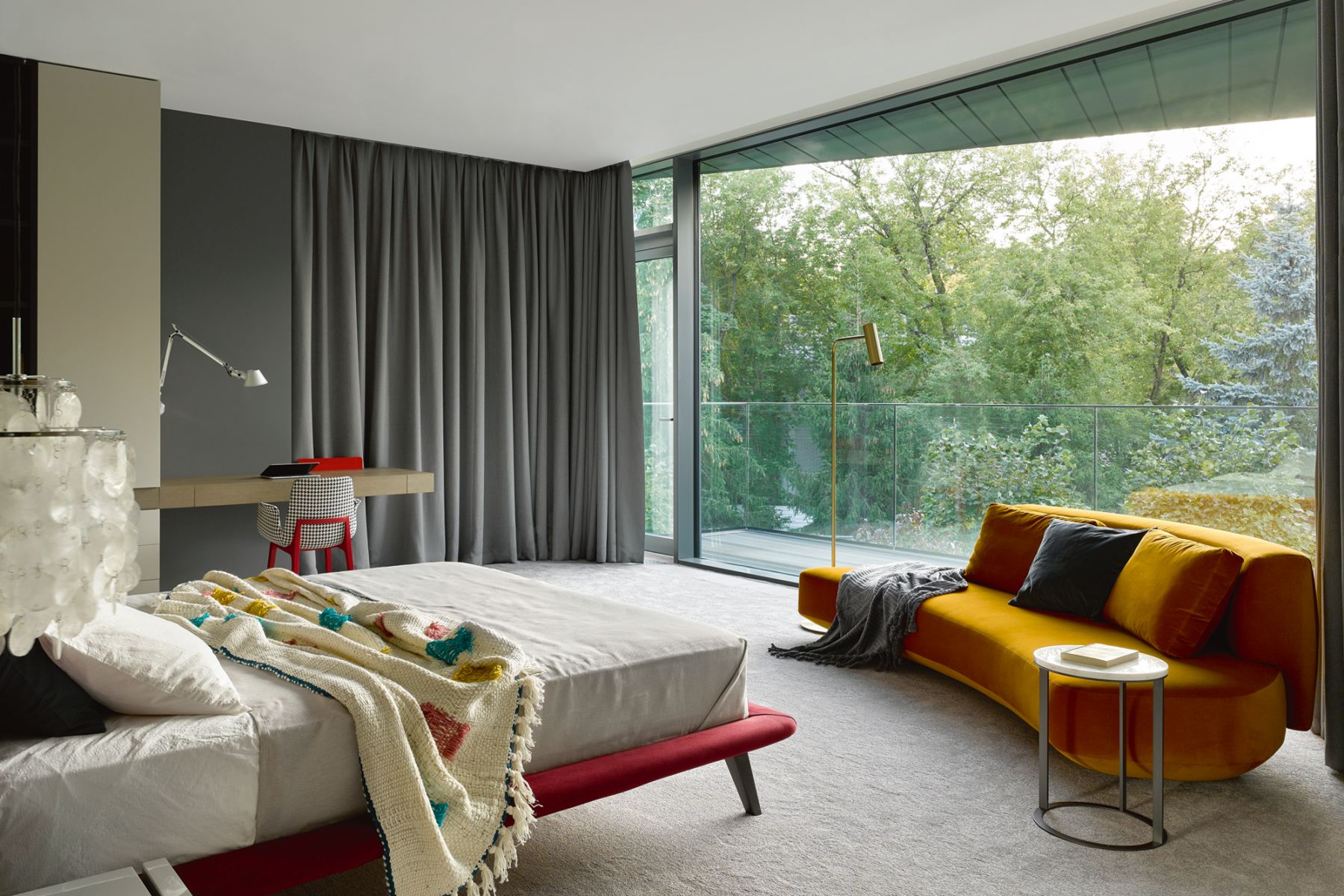 Quirky additions and pops of colour on the furnishings create a lively look in the children’s bedrooms