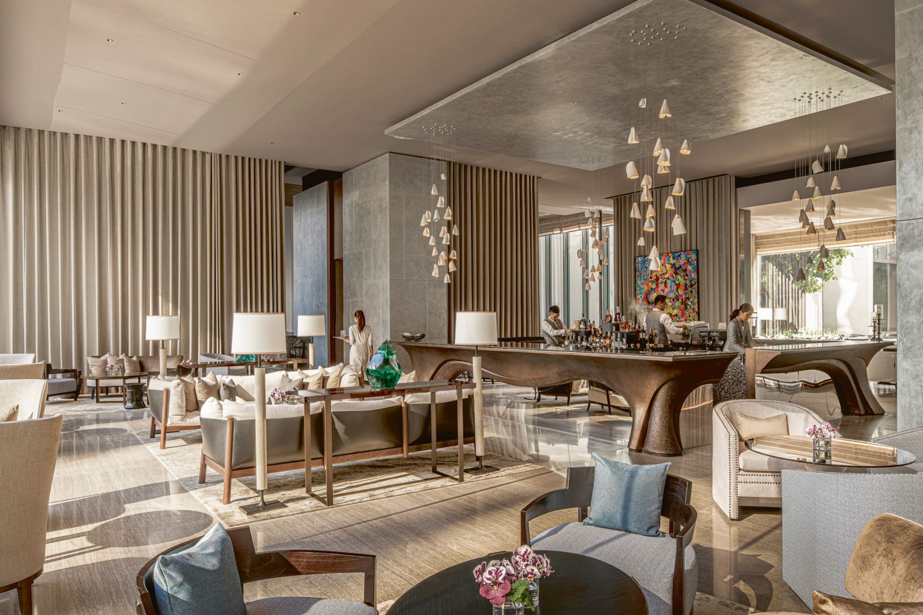 Located along the Chao Phraya River, Four Seasons Bangkok was designed to reflect the dynamism of its waterfront location while providing a restful respite for travellers