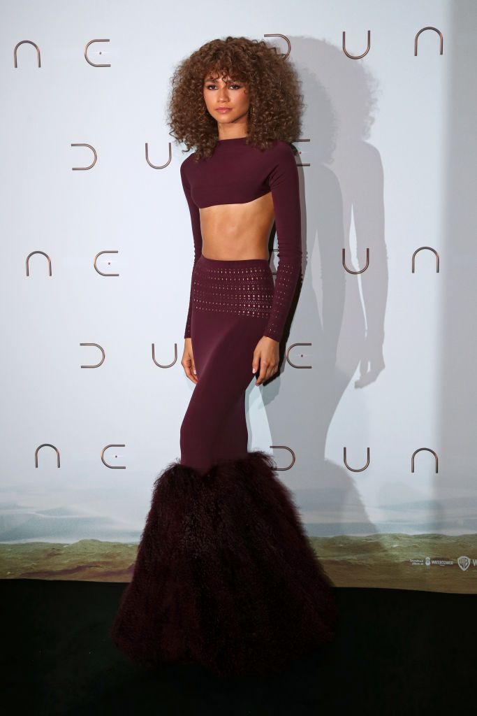 PARIS, FRANCE - SEPTEMBER 06: Actress Zendaya attends the "Dune" photocall At Le Grand Rex on September 06, 2021 in Paris, France. (Photo by Bertrand Rindoff Petroff/Getty Images)