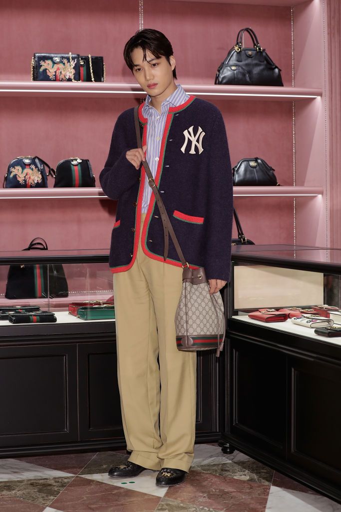 SEOUL, SOUTH KOREA - JULY 03:  Kai of boy band EXO-K attends during a promotional event for the Gucci at Gucci Gangnam Store in Hyundai Department Store on July 3, 2018 in Seoul, South Korea.  (Photo by Han Myung-Gu/WireImage)