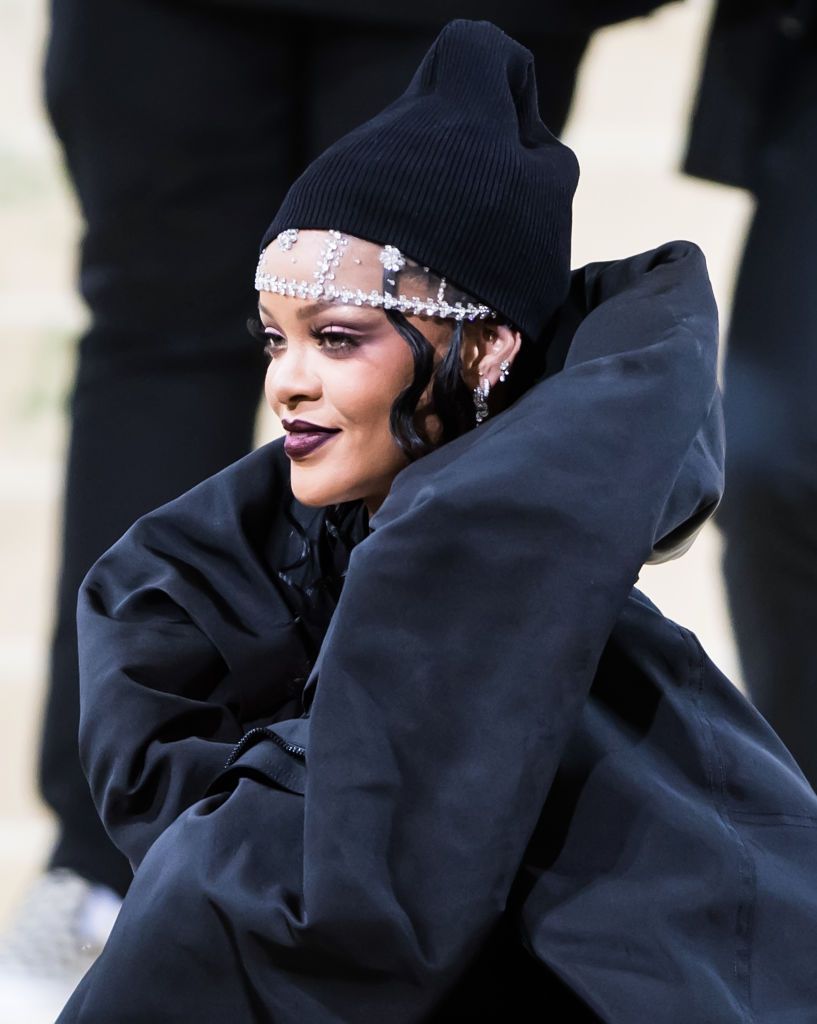 NEW YORK, NEW YORK - SEPTEMBER 13: Singer Rihanna attends The 2021 Met Gala Celebrating In America: A Lexicon Of Fashion at The Metropolitan Museum of Art on September 13, 2021 in New York City. (Photo by Gilbert Carrasquillo/GC Images)