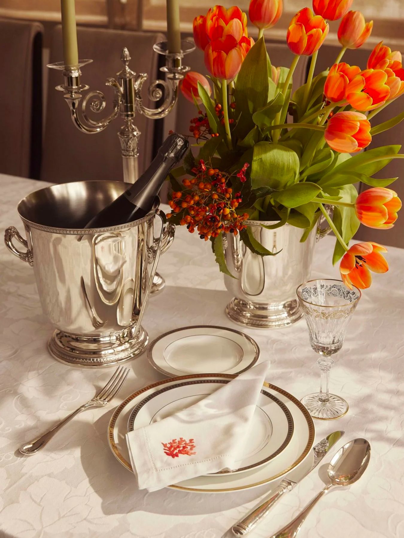 Events planning maestro Olga Iserlis used Christofle tableware to bring elegance to this table (Photo: Darren Gabriel Leow)