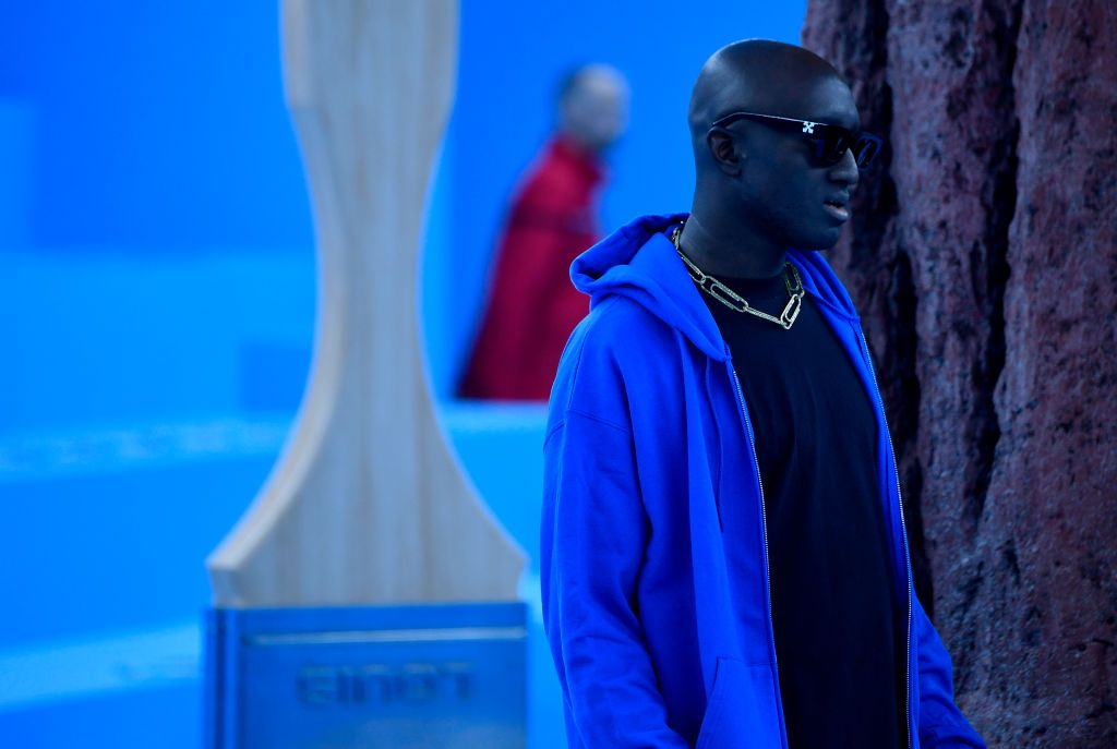 PARIS, FRANCE - JANUARY 16: Designer Virgil Abloh walks the runway during the Louis Vuitton Menswear Fall/Winter 2020-2021 show as part of Paris Fashion Week on January 16, 2020 in Paris, France. (Photo by Kristy Sparow/Getty Images)