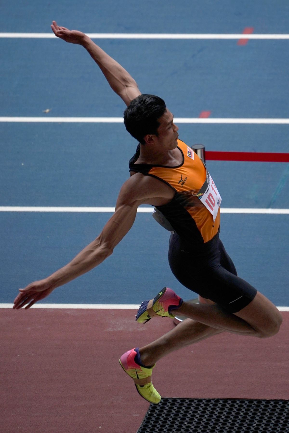 KUALA LUMPUR, MALAYSIA - SEPTEMBER 22: Current Champion of the 2016 Rio Paralympic Games Abdul Latif Romly of Malaysia jumps in the Men Long Jump T20 class during the 2017 ASEAN Para Games at Bukit Jalil National Stadium on September 22, 2017 in Kuala Lumpur, Malaysia. (Photo by Allsport Co./Getty Images)