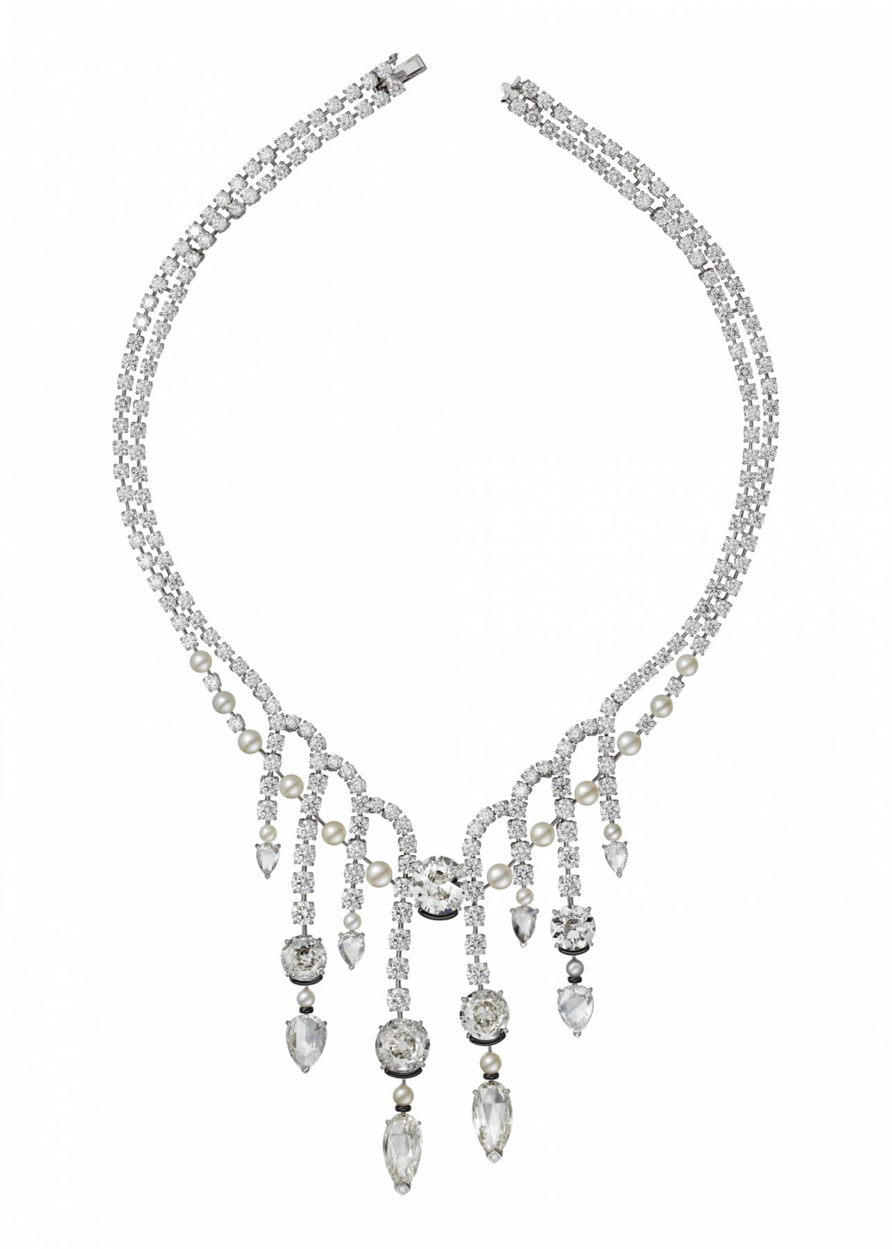 EVANESCENCE鑽石與珍珠項鍊 by Cartier