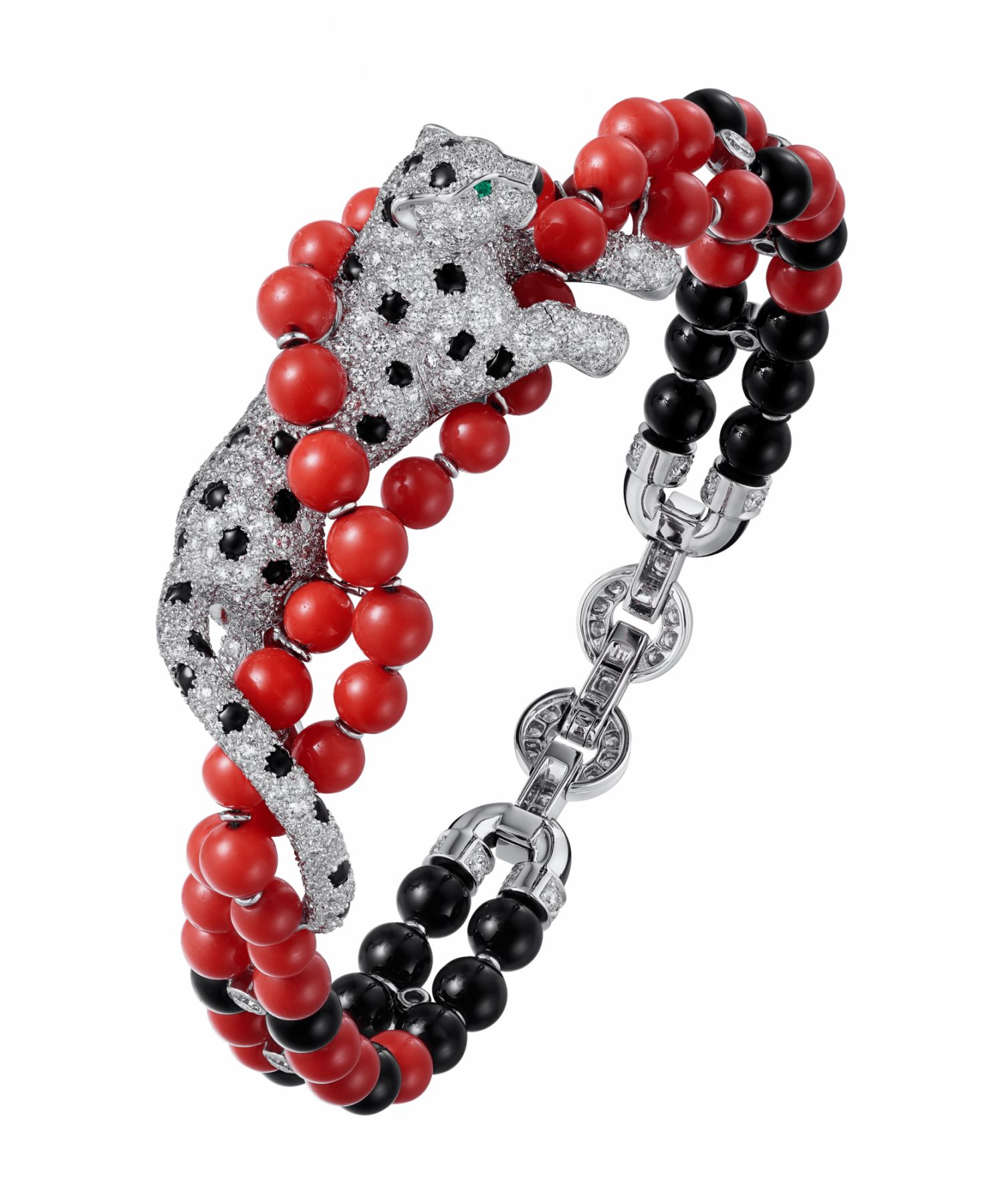 Panthère de Cartier美洲豹珊瑚手環 by Cartier