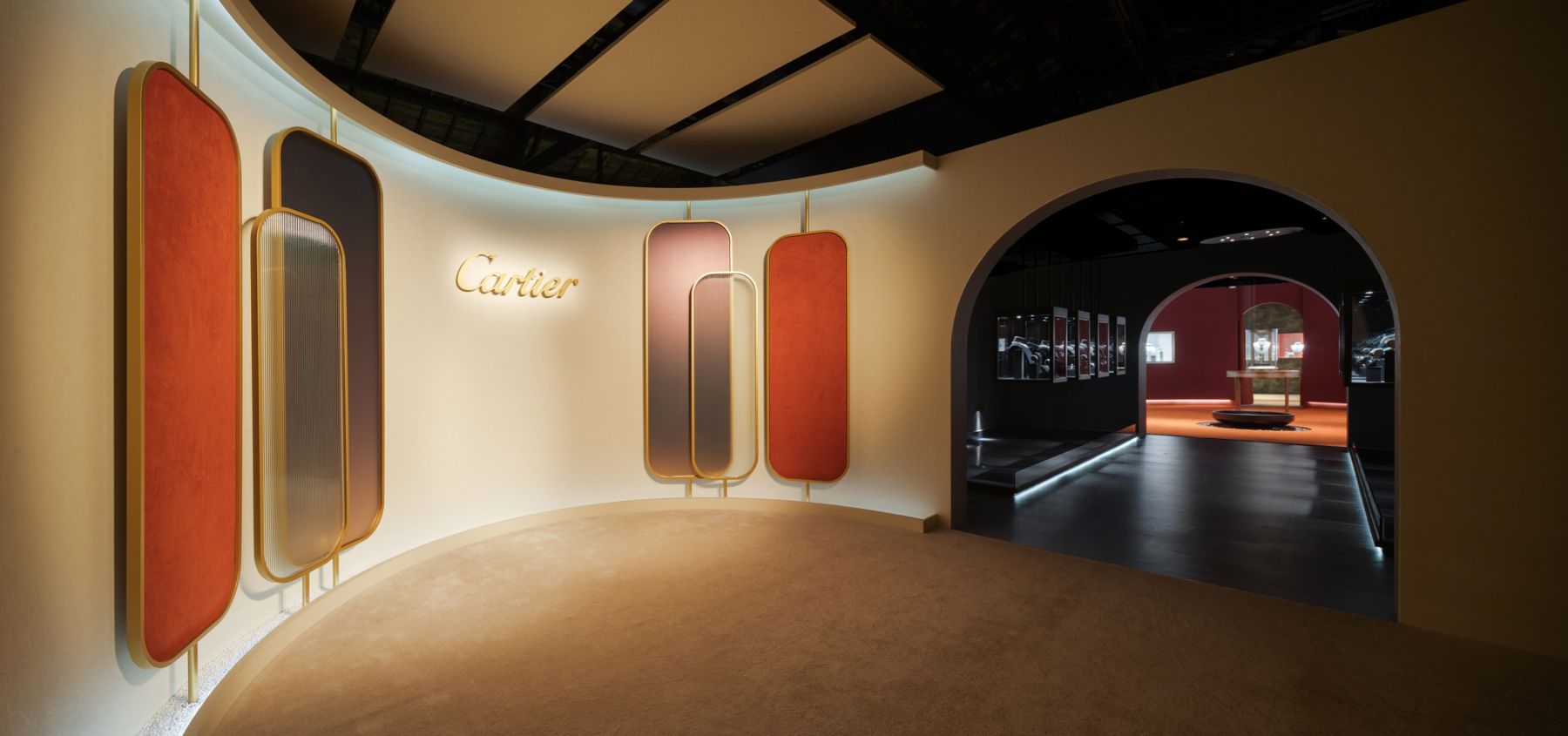 卡地亞展區分為三大主題。Photo via Cartier