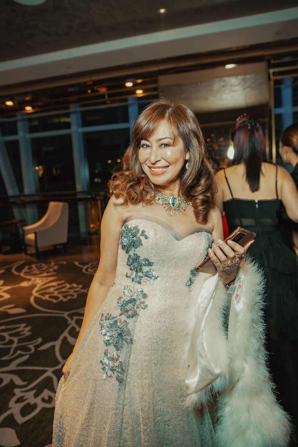 Vivienne Cheng wearing Swarovski