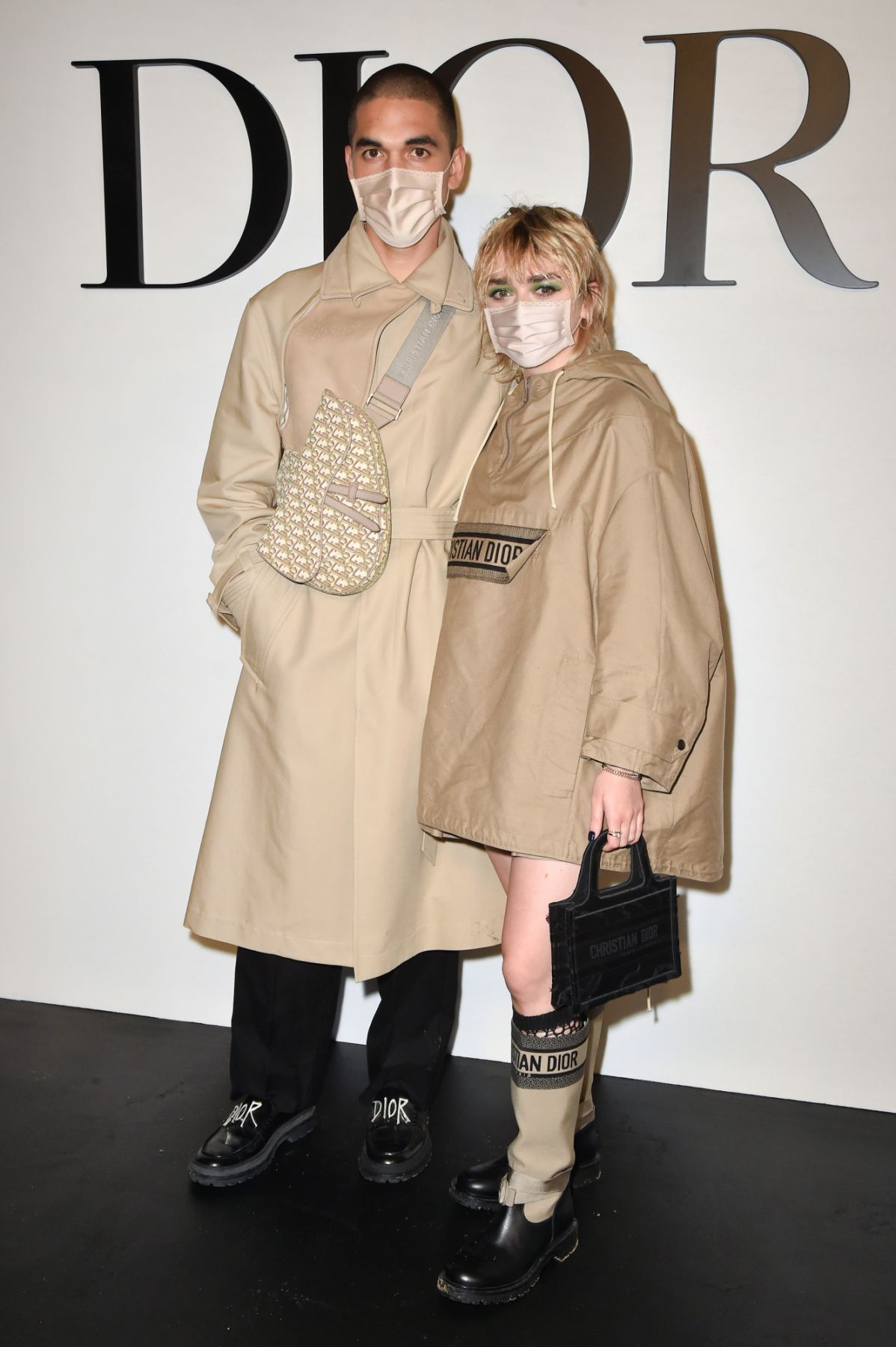 PARIS, FRANCE - SEPTEMBER 29:  Reuben Selby and Maisie Williams attend the Dior Womenswear Spring/Summer 2021 show as part of Paris Fashion Week on September 29, 2020 in Paris, France. (Photo by Stephane Cardinale - Corbis/Corbis via Getty Images)