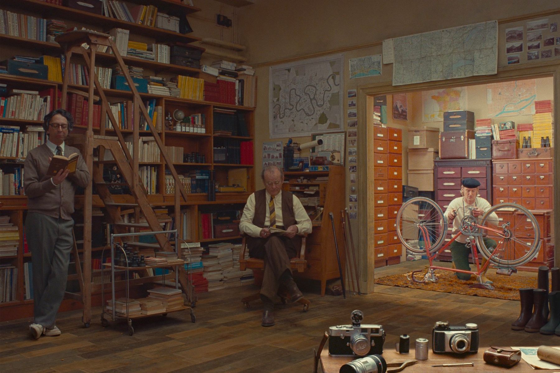 A movie still from The French Dispatch, a new film directed by Wes Anderson Timothée Chalamet and Lyna Khoudri in the film The French Dispatch (Photo: Courtesy of Searchlight Pictures, 2021 20th Century Studios)
