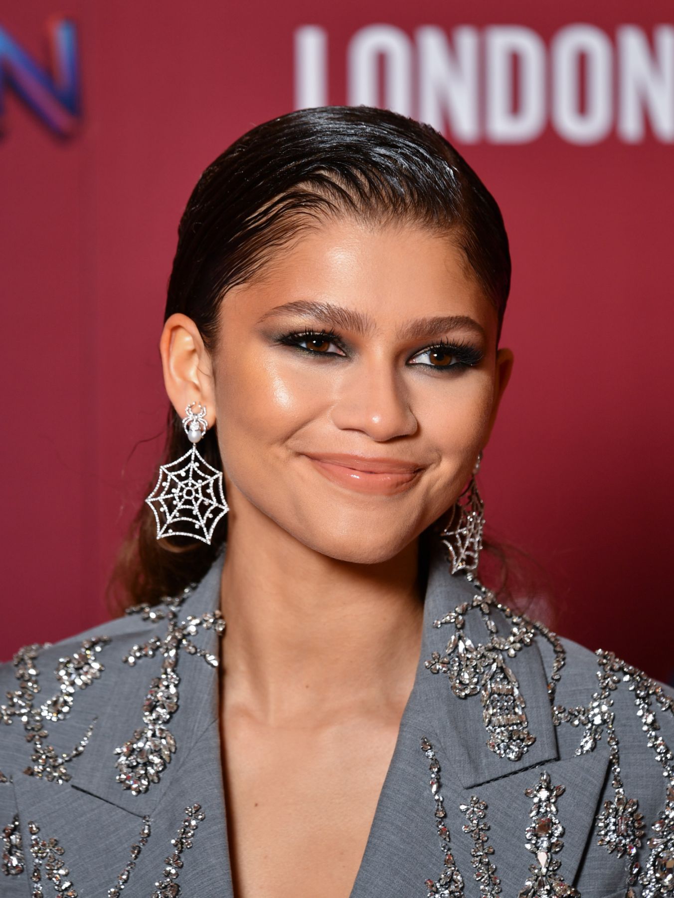 LONDON, ENGLAND - DECEMBER 05: Zendaya attends a photocall for "Spiderman: No Way Home" at The Old Sessions House on December 05, 2021 in London, England. (Photo by Gareth Cattermole/Getty Images)