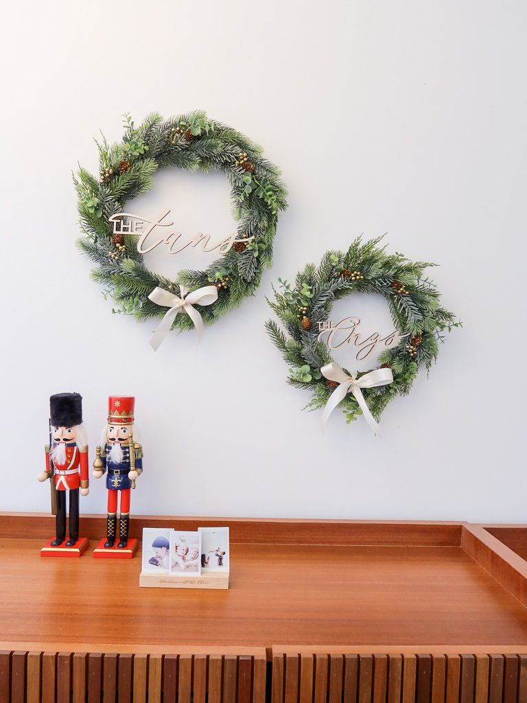 Urban Li'l's Champagne Christmas Fir Wreath is cheerfully festive