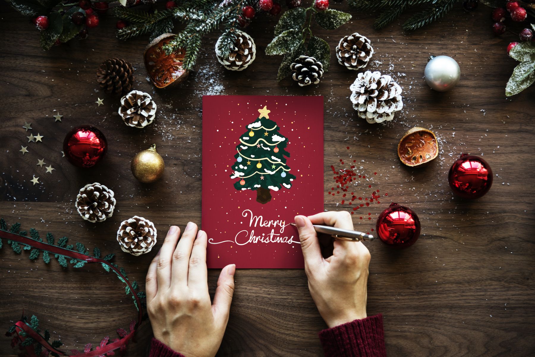 Christmas wishing card