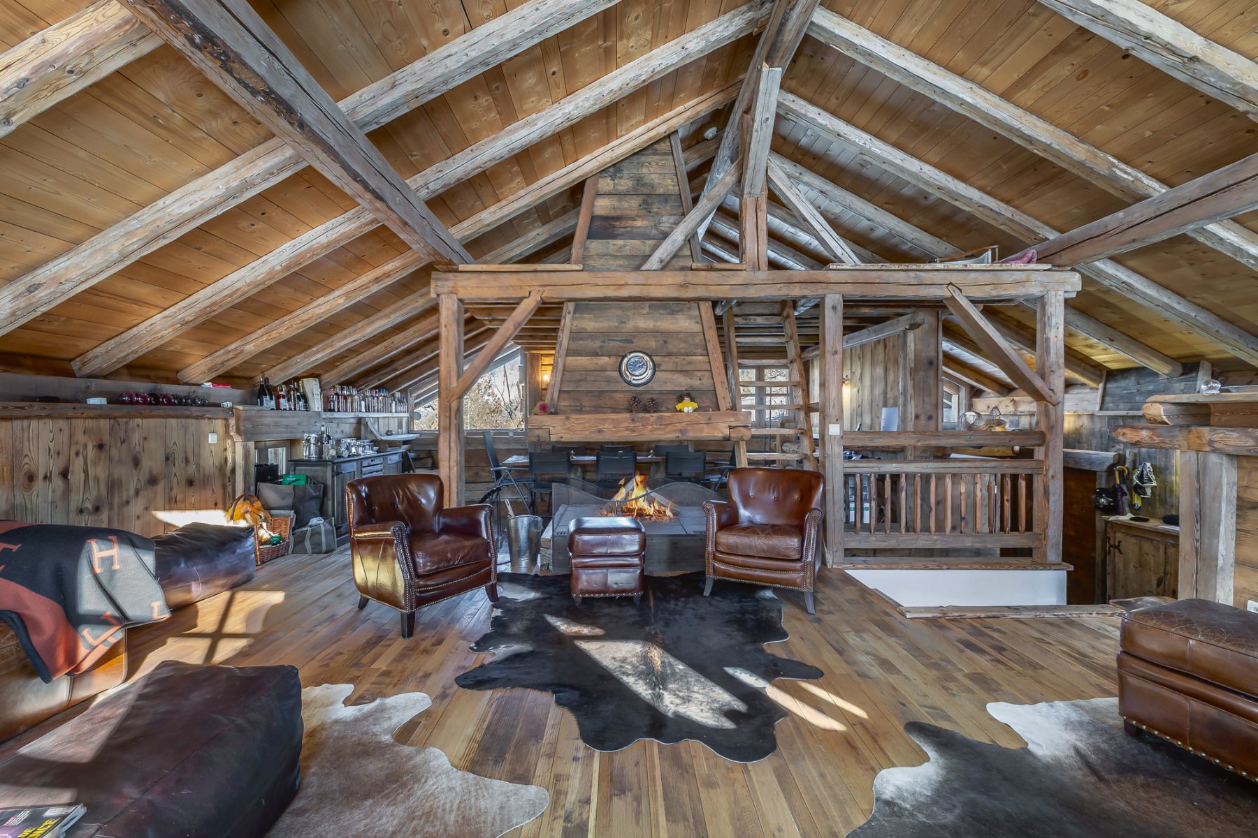 A winter chalet in Megève, France, marketed by Knight Frank