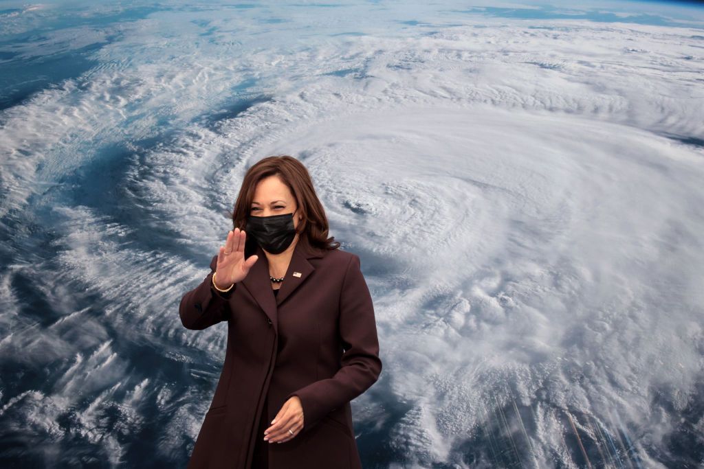 WASHINGTON, DC - DECEMBER 01: U.S. Vice President Kamala Harris attends a meeting of the National Space Council at the U.S. Institute of Peace December 1, 2021 in Washington, DC. During the event Harris announced a planned expansion of the organization charged with developing U.S. space policy. (Photo by Win McNamee/Getty Images)