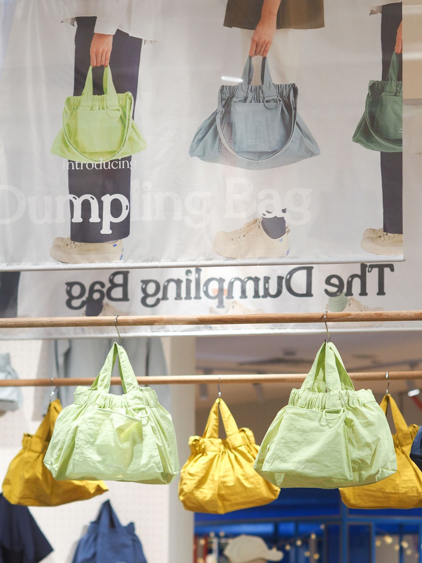 The Dumpling Bag appeals with its organic form and bright colourways