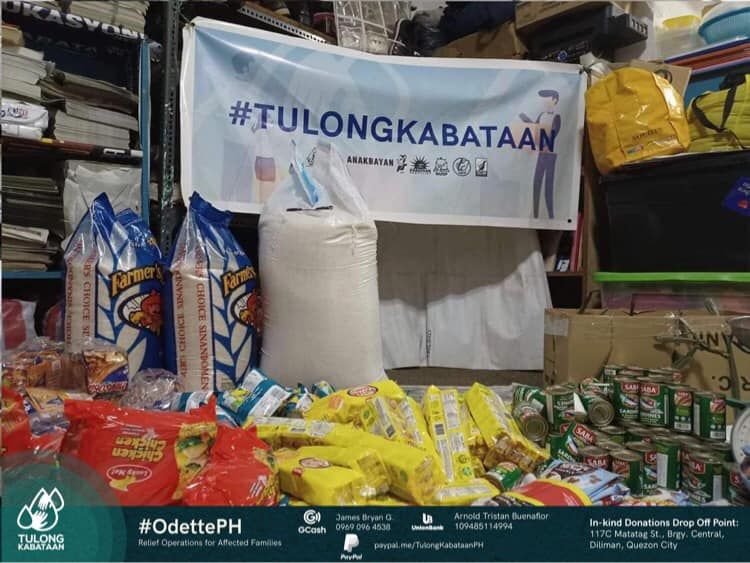 The donation drive of Tulong Kabataan Network (Photo: Tulong Kabataan Network/Facebook)