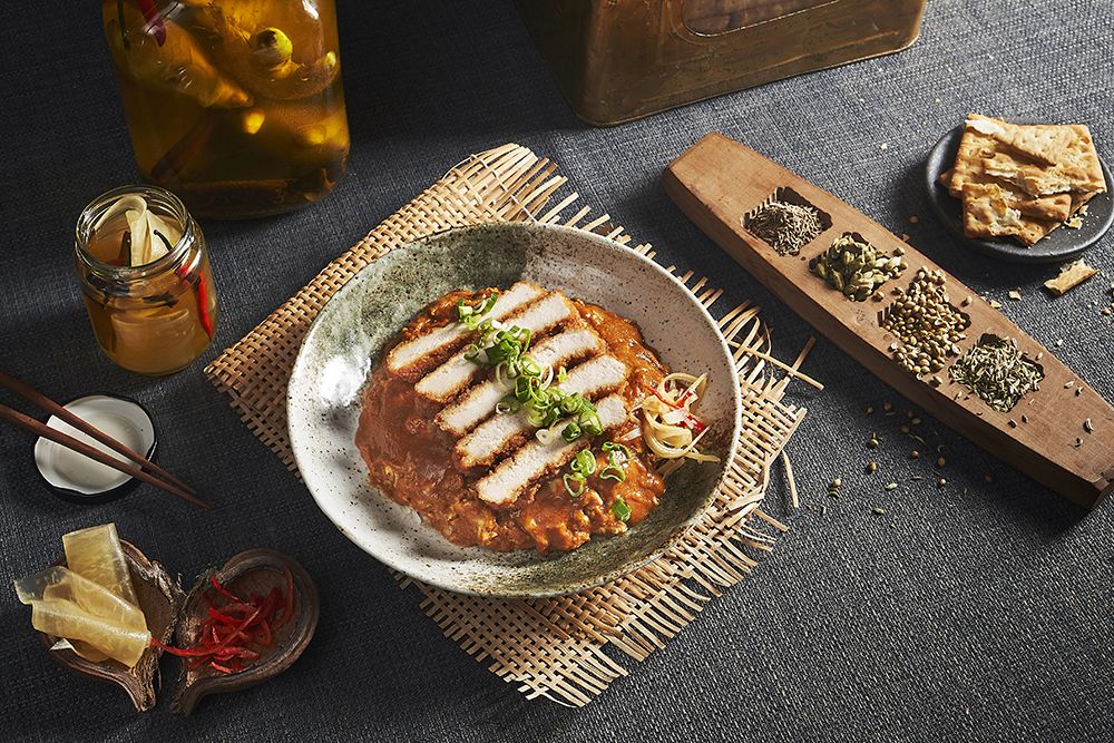 Pork chop curry rice