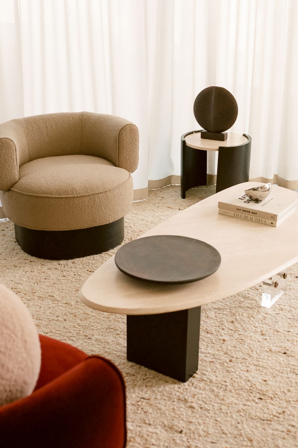 The Mallow armchairs by Dara Huang